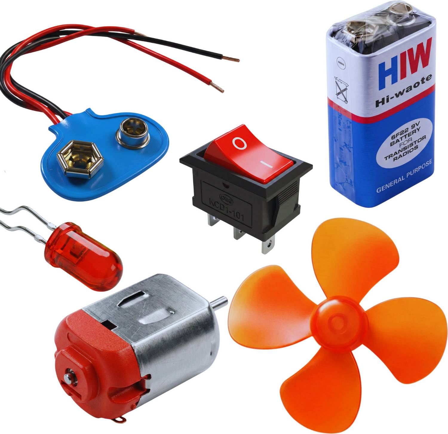 careforkids Physics Lab Experiment Kit: Mini Motor Fan for Electric Circuit Demonstration