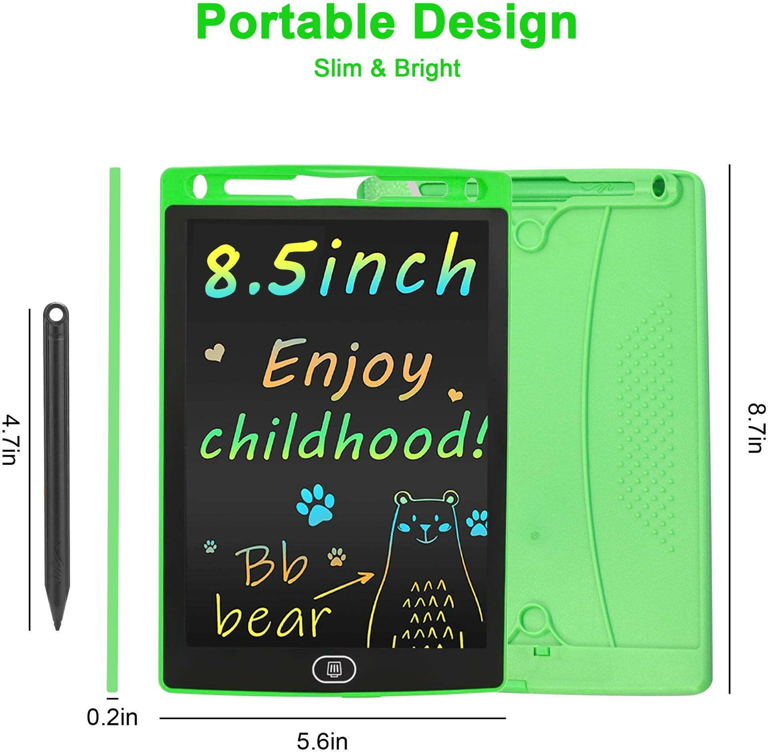 Image of Mid Light Magic LCD 8.5 inch E-WriterPad Tablet Drawing Board E- Slate Paperless M5
