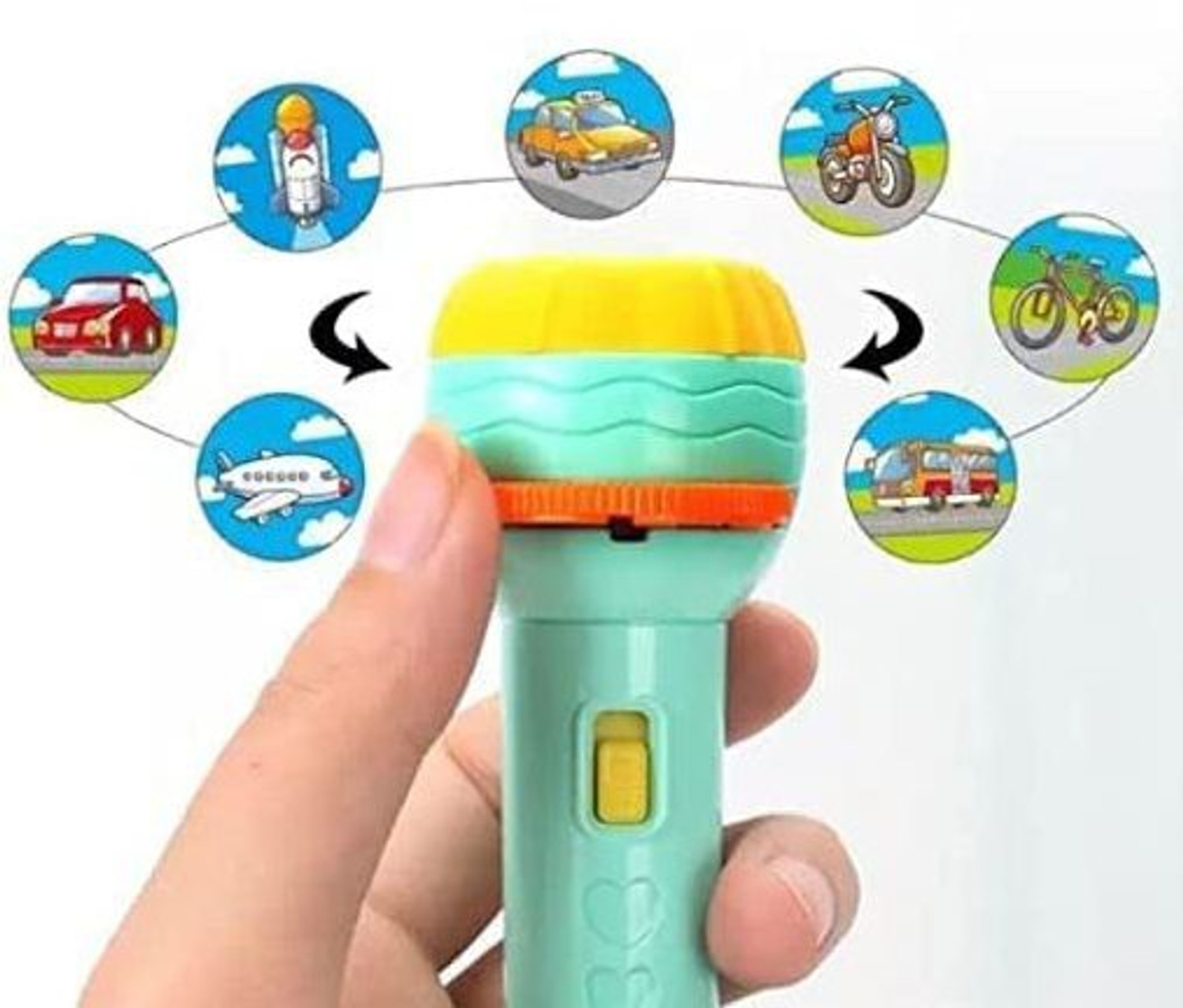 Image of Zefra Enterprise Mini Slide Projector Flashlight Torch, Kids Projection Light Toy (Multicolor)