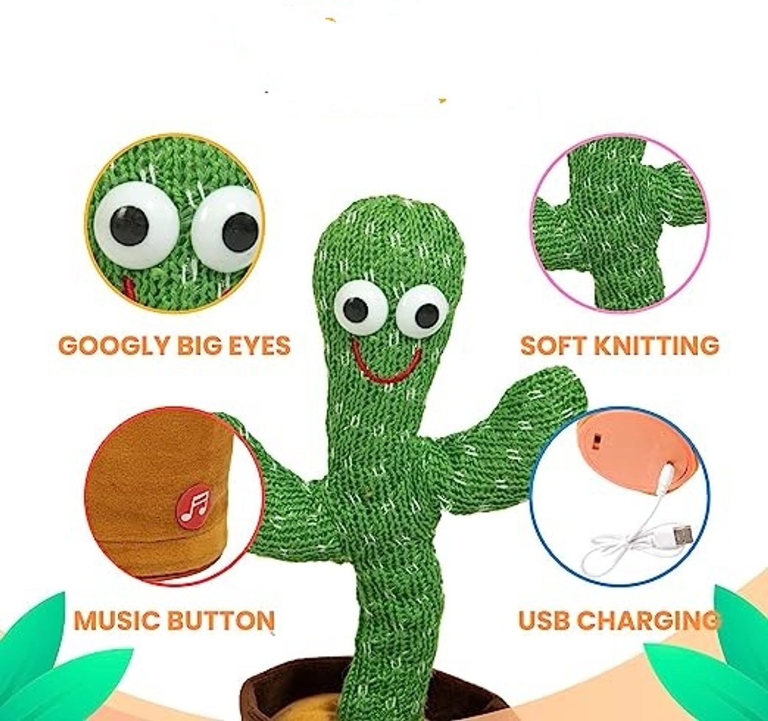 Image of hda group Dancing Cactus Musical Toy