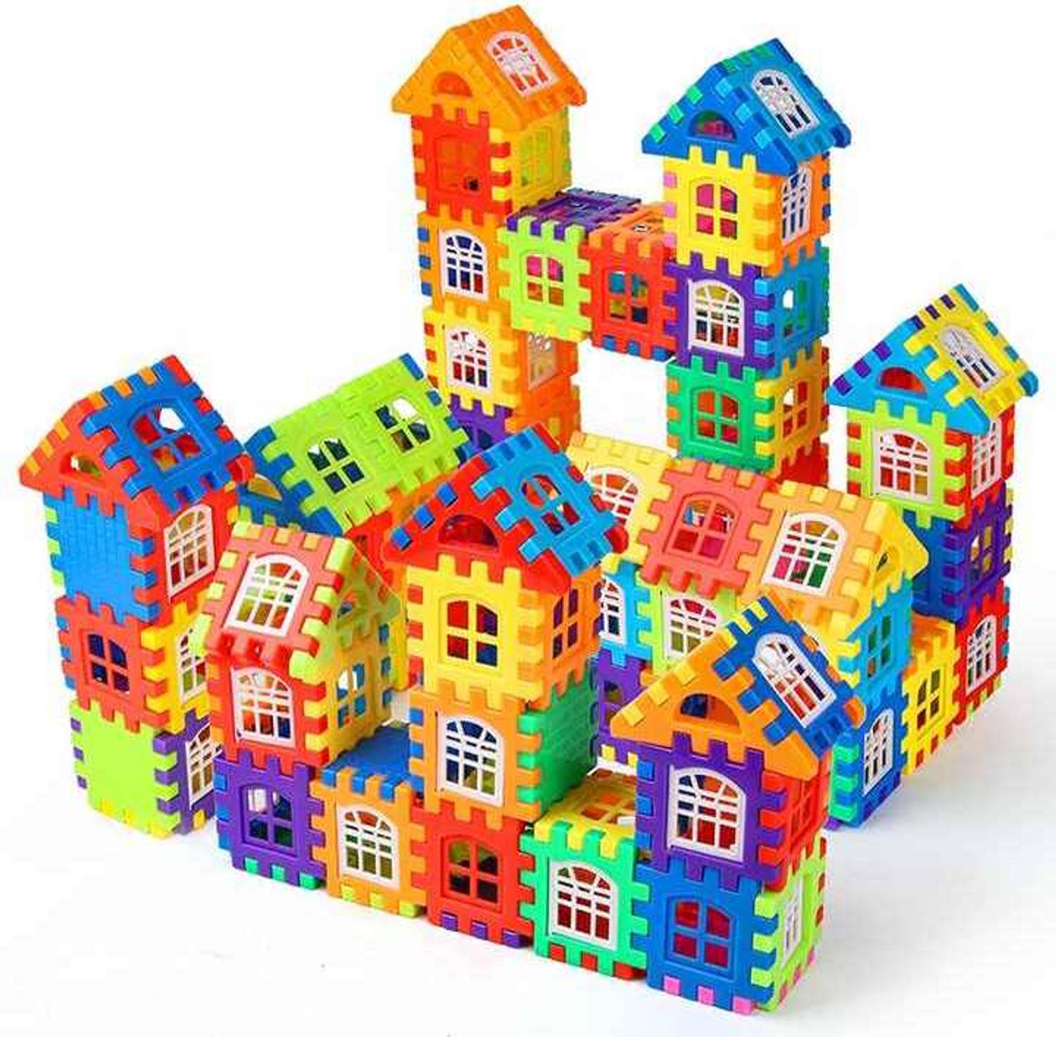 ARIZON DIY Plastic Building Blocks for Educational/Learning kids (Multicolor).