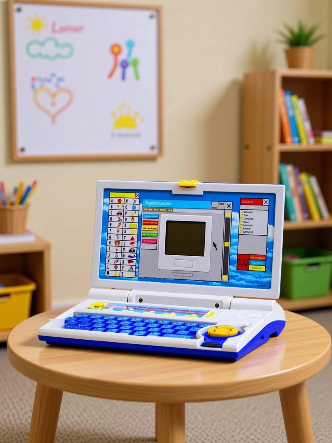 Image of KooKumber Educational Computer ABC and 123 Learning Kids Laptop with LED Display and Music (Multicolor)