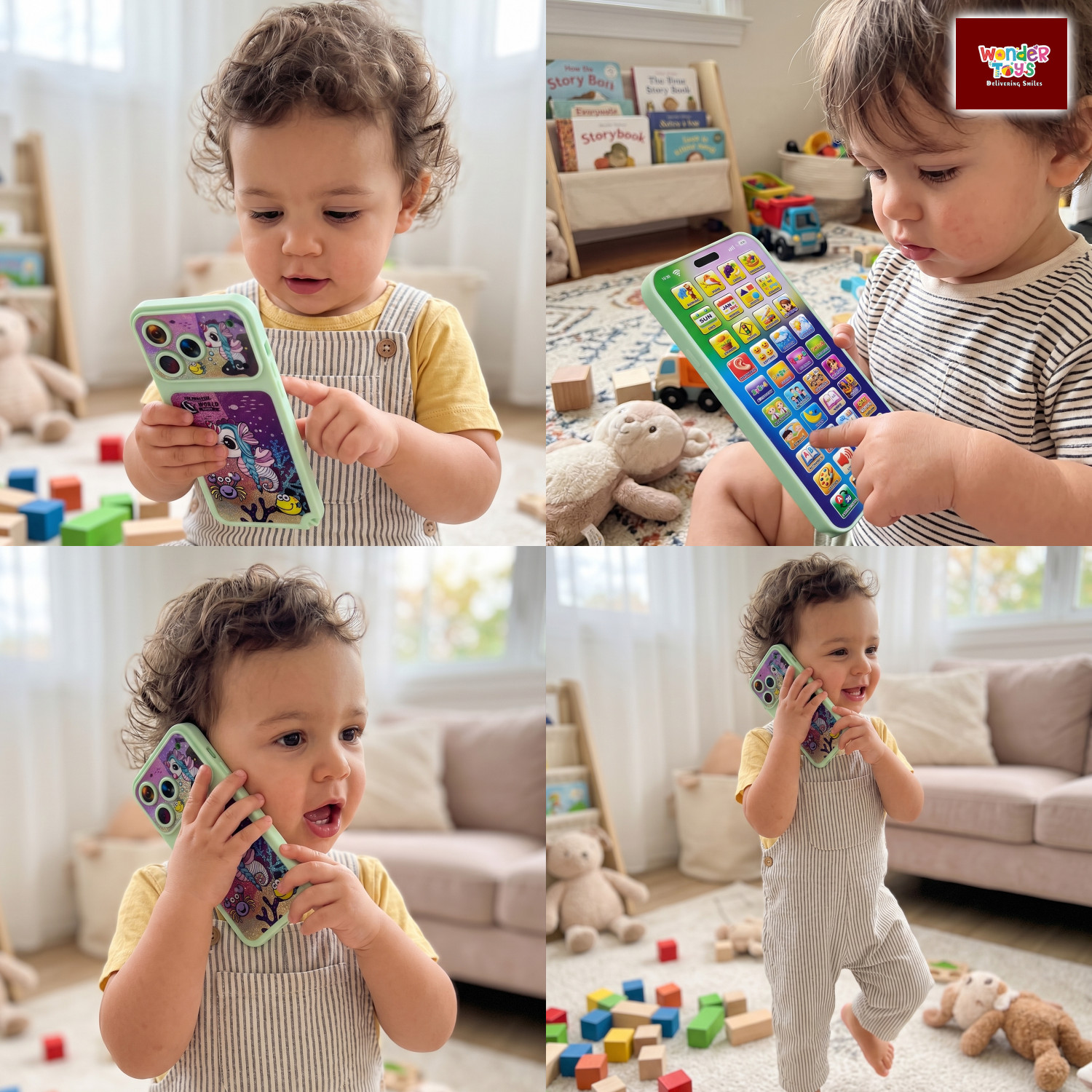 Image of Wonder LERNIX Pro Max Educational Phone - 184 Features 40 Buttons 13 Languages (Green)