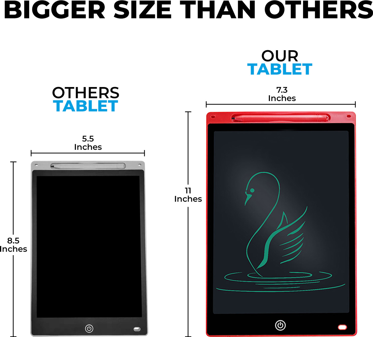 Image of VMV FUZON 12inch LCD Writing Pad For Kids ReWriting Paperless Electronic Digital Slate V8