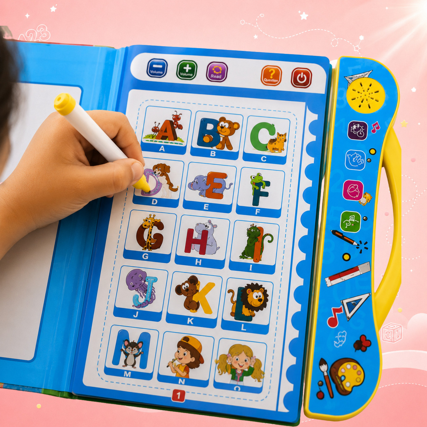 Image of WISHLUCK Intelligence Sound Book for Kids | ABC, Numbers, Rhymes Learning Toy