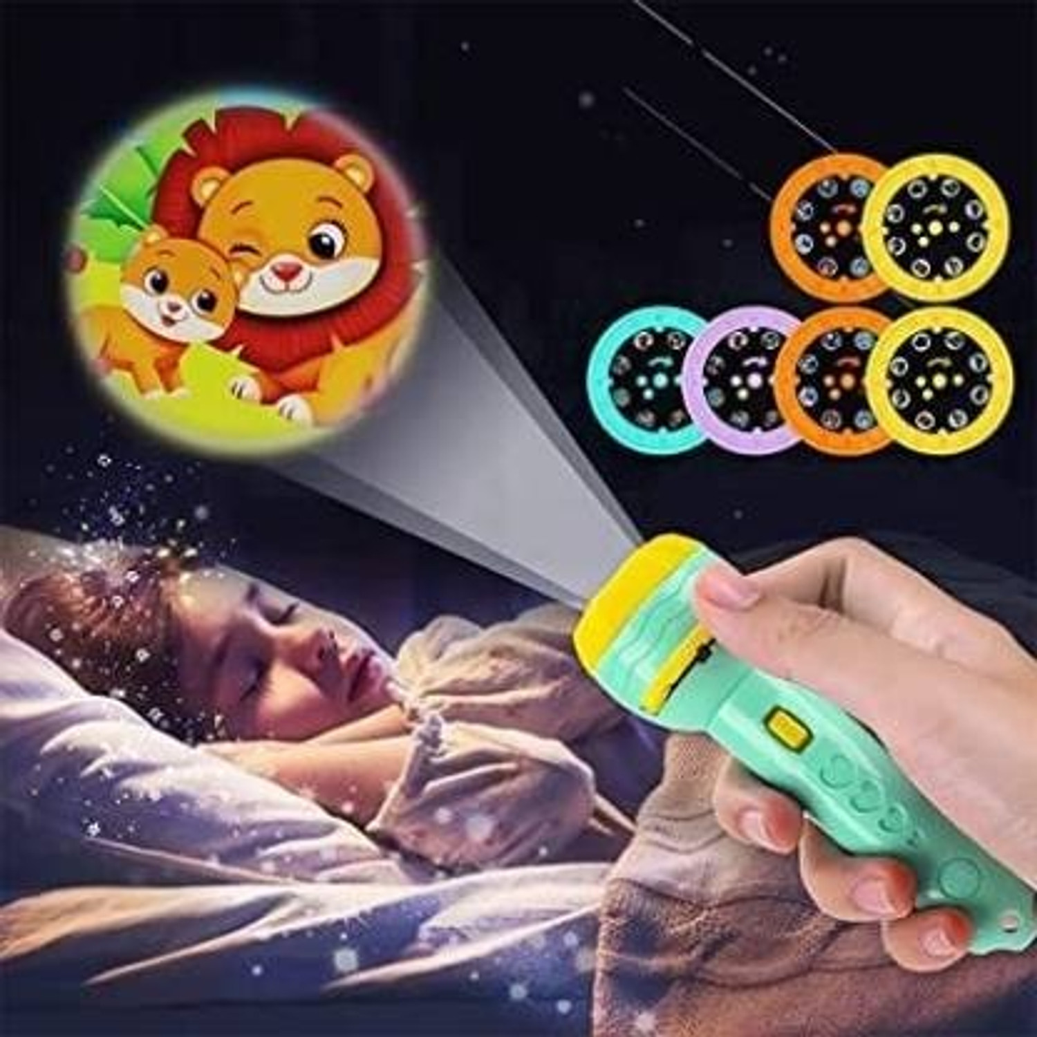 Image of PRIMEFAIR Mini Projector Torch Toy Slide Flashlight Projector Torch for Kids