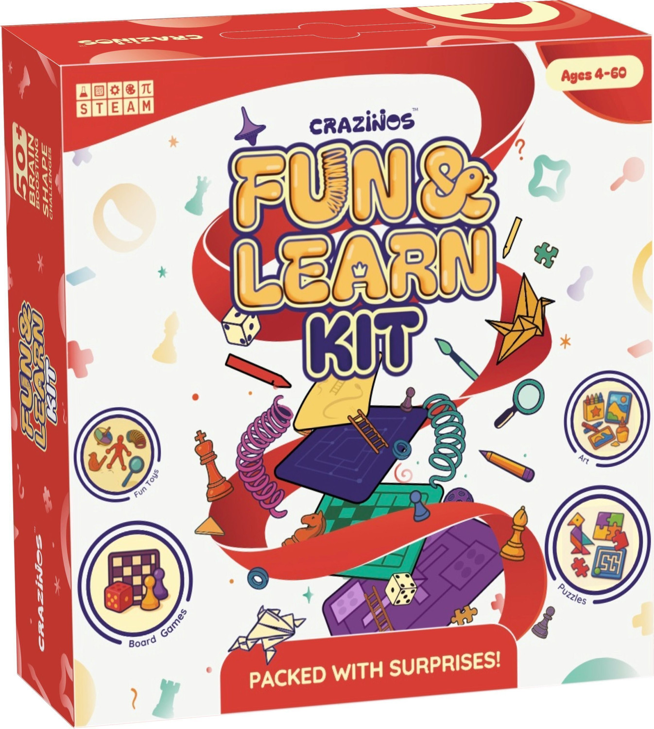 Image of Crazinos Fun & learn kit | For 5 to 6 Learners | Ages 4 to 60 Yrs| 50+ fun activities