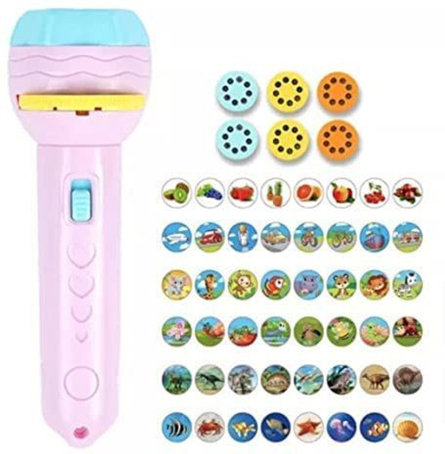 Image of Zefra Enterprise Mini Slide Projector Flashlight Torch, Kids Projection Light Toy (Multicolor)