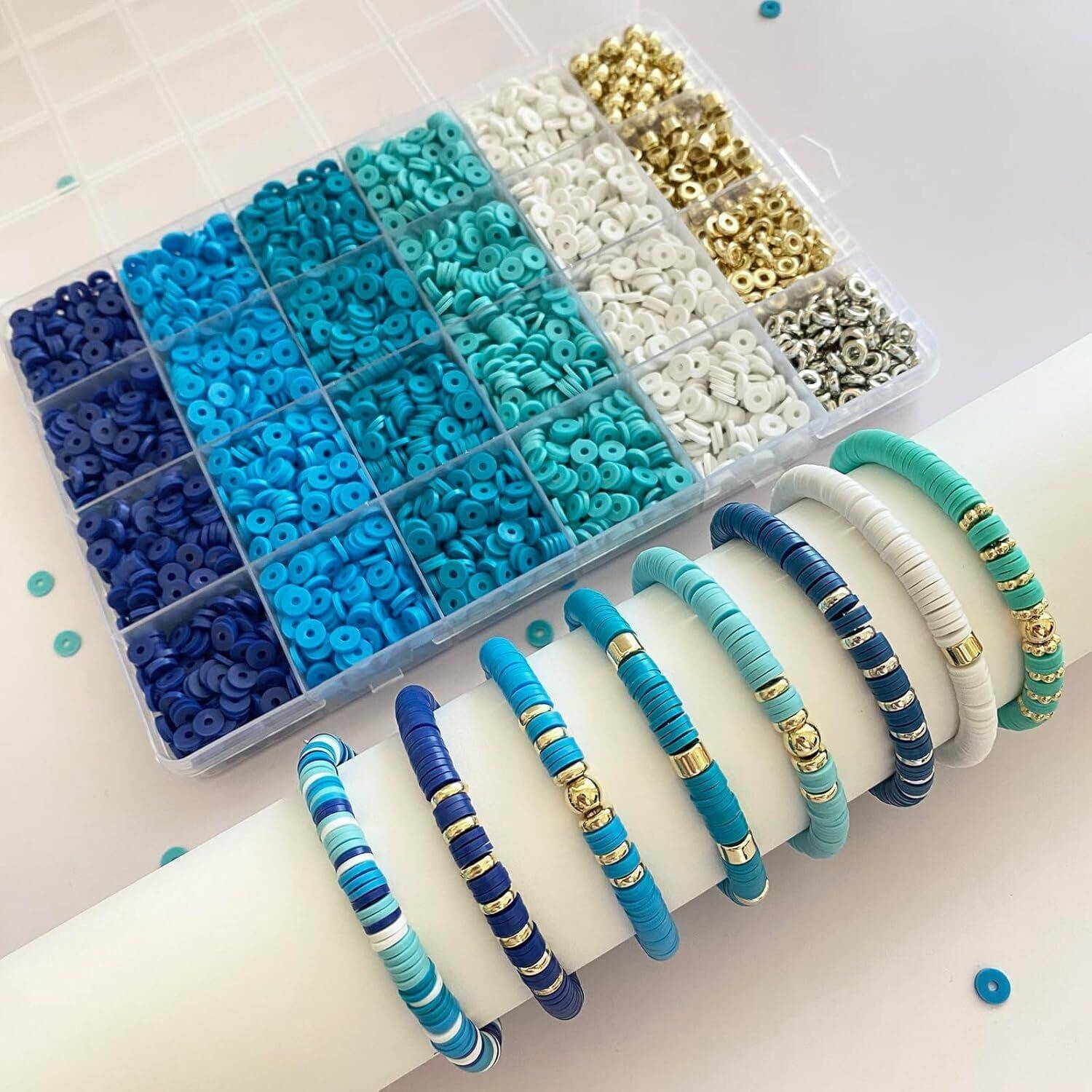 AORDEY Kids DIY Jewelry Making Kit, Plastic Beads for Crafts, Unicorn Theme, Ages 4-7
