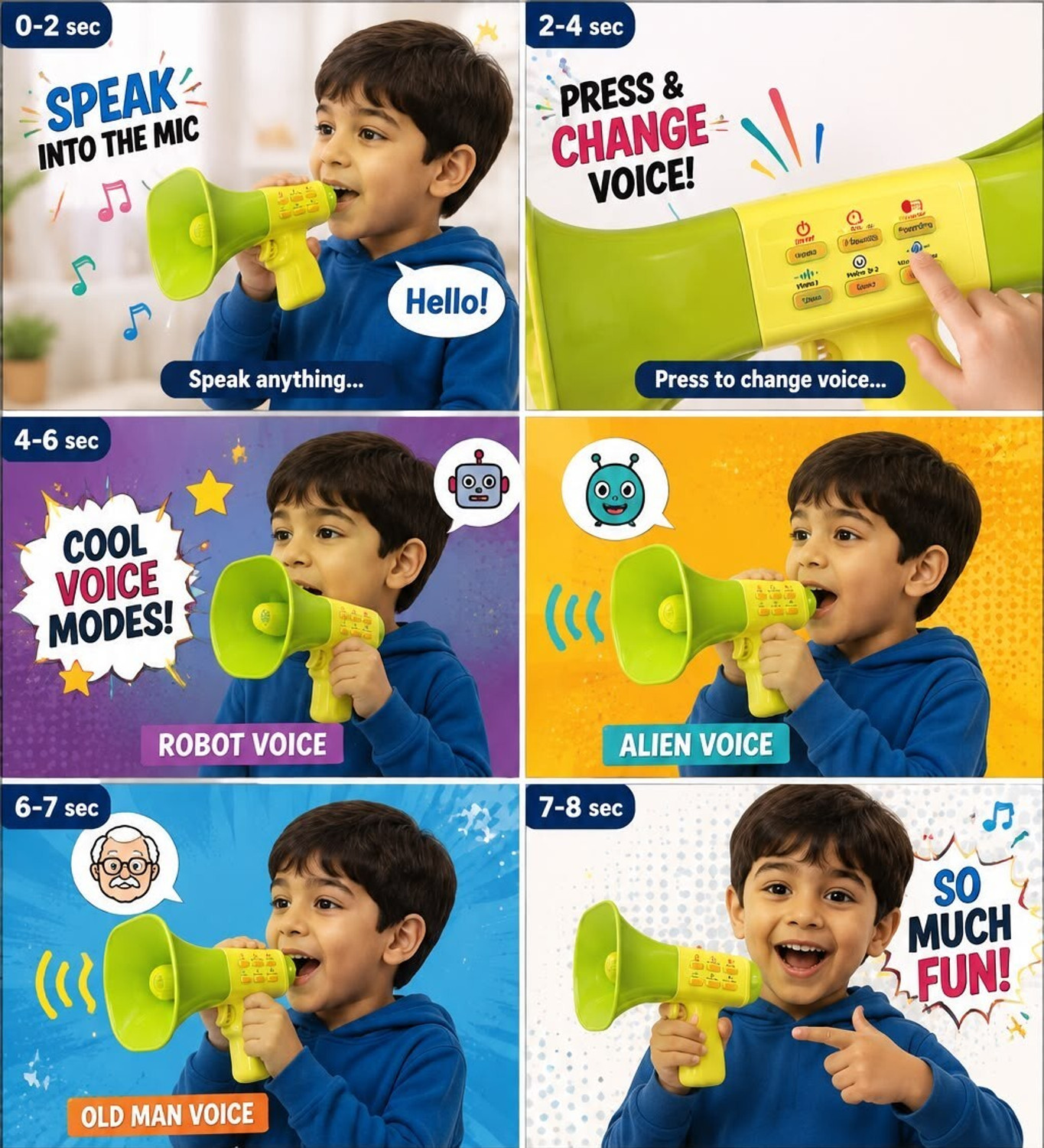 Image of Returno Musical Trumpet Voice Changer Megaphone Toy for Kids (Ages 2+)