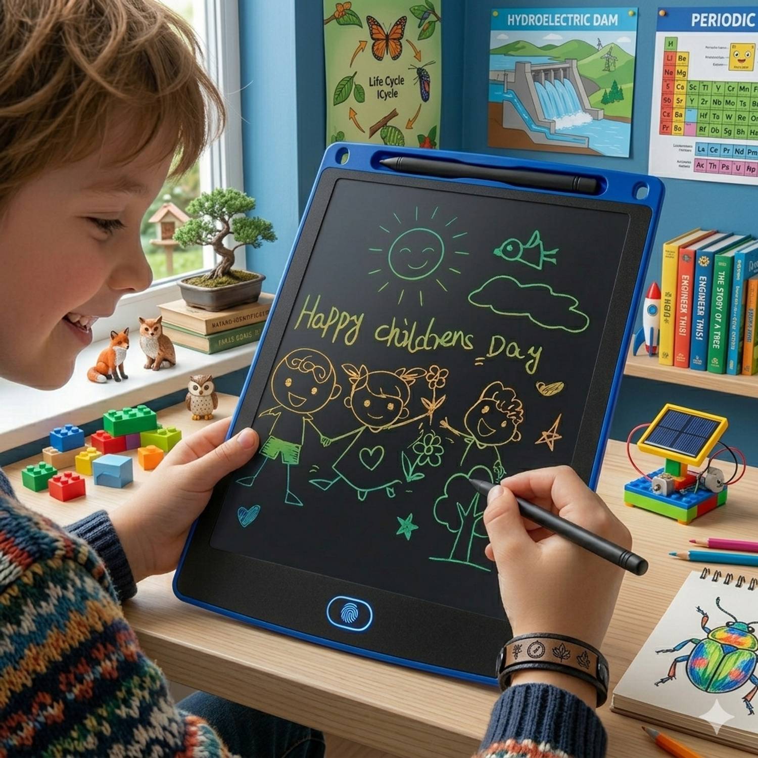 Vicorp 12 inch LCD Writing Pad For Kids Re-Writing Paperless Digi