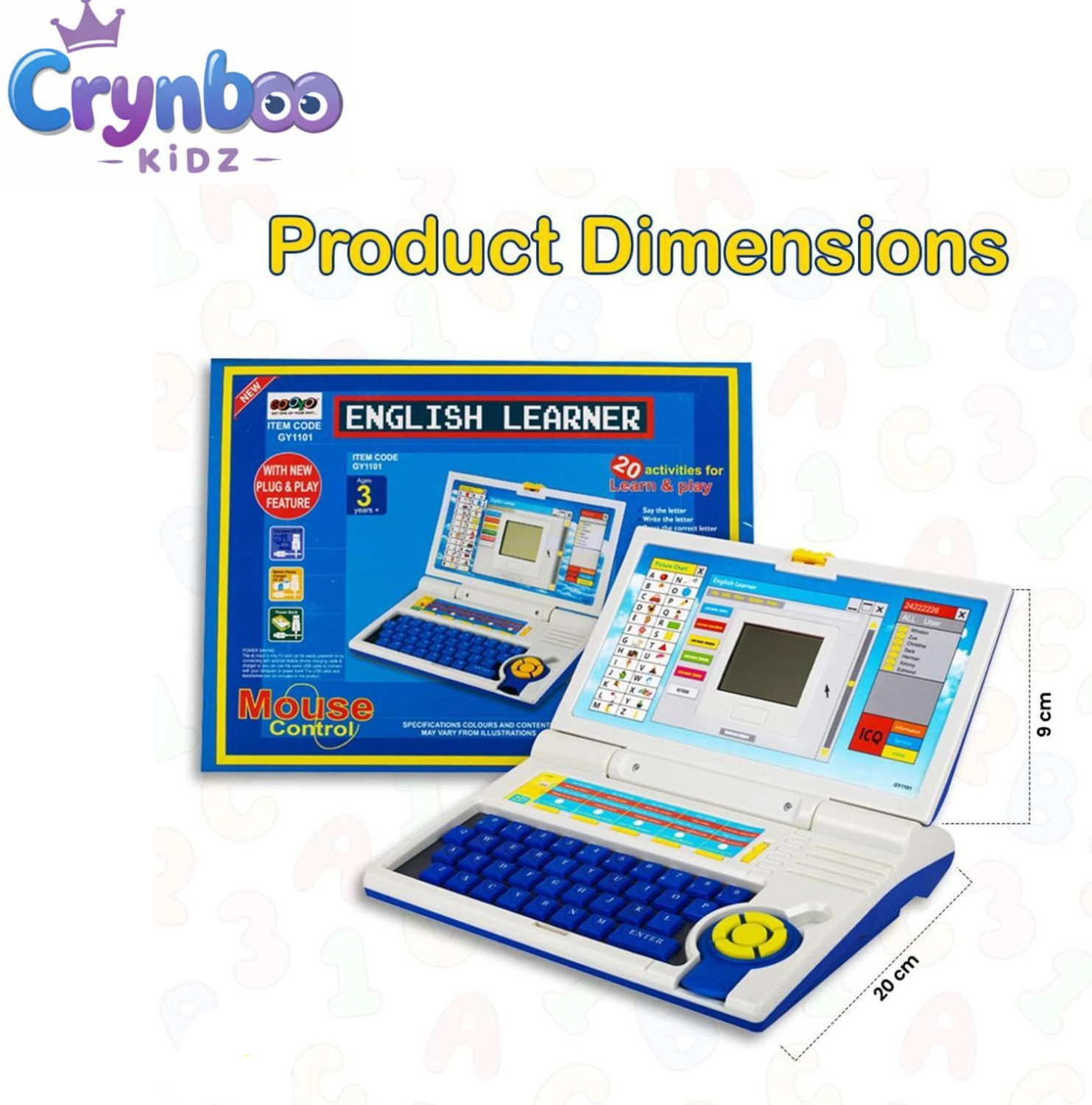Image of CRYNBOO KIDZ LEARNER EDUCATIONAL LAPTOP BLUE