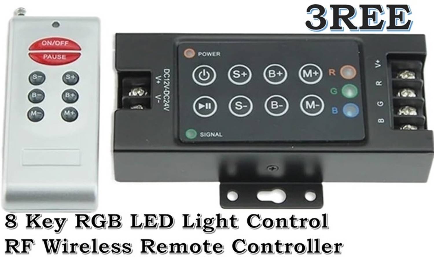 3REE HIGH QULITY DC12-24V 8-Key 30A 360W high Power Remote Control Controller LED Driver