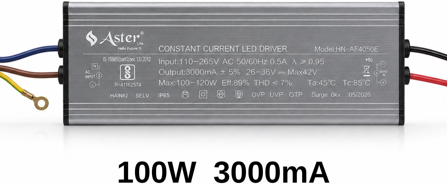 Image of ASTER LITE 100W LED Driver For Street Light, Flood Light and Highbay Light 3000mA LED Driver