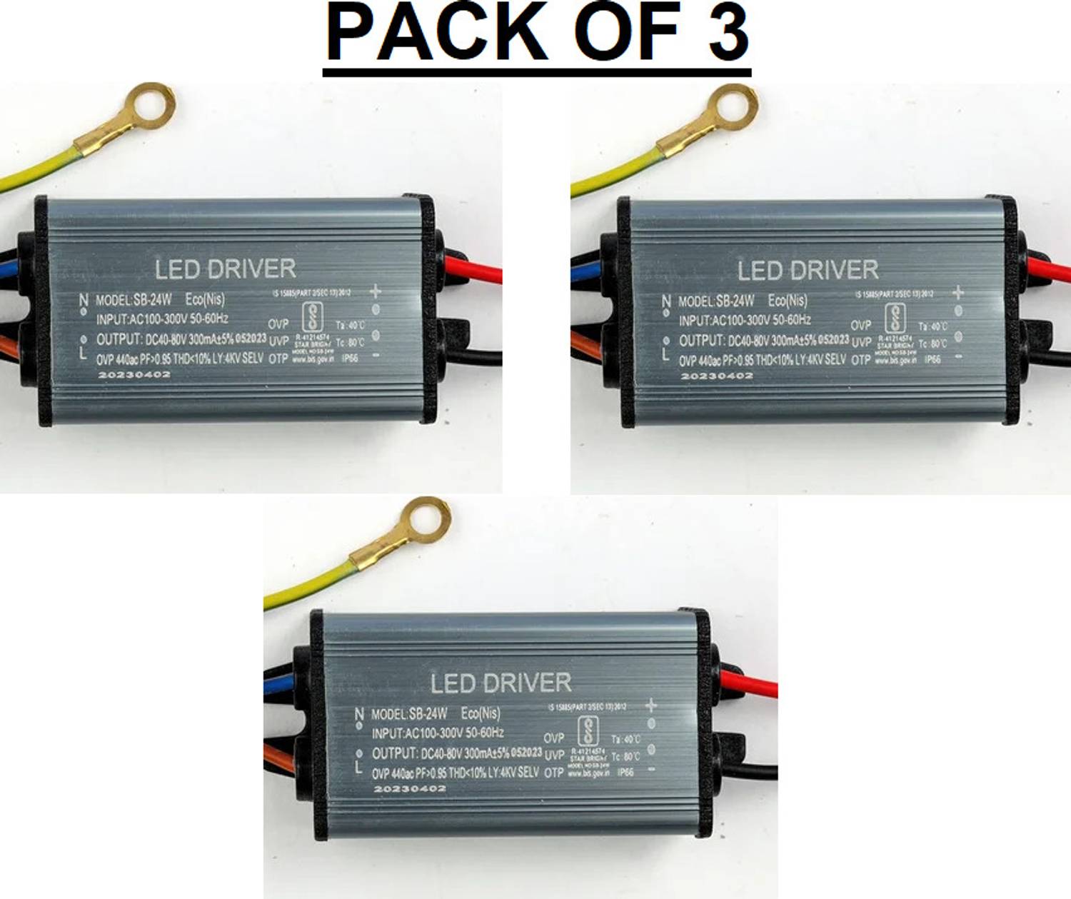 3REE PACK OF 3 50Watts 300mA LED Flood Light Driver LED Driver