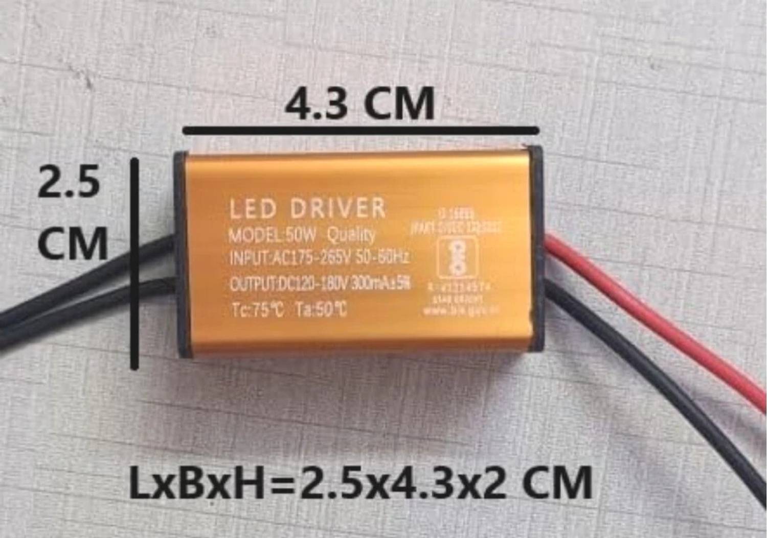 AVISRI 50W 300mA IP65 Waterproof LED Flood Light Driver - Image 4