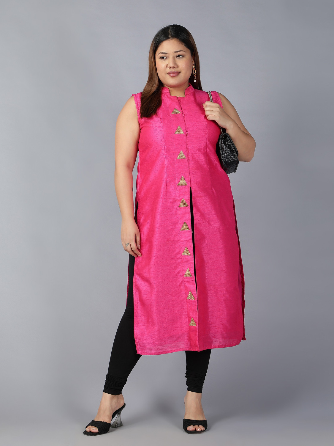 Image of Plus Size Churidar Length Ethnic Wear Legging