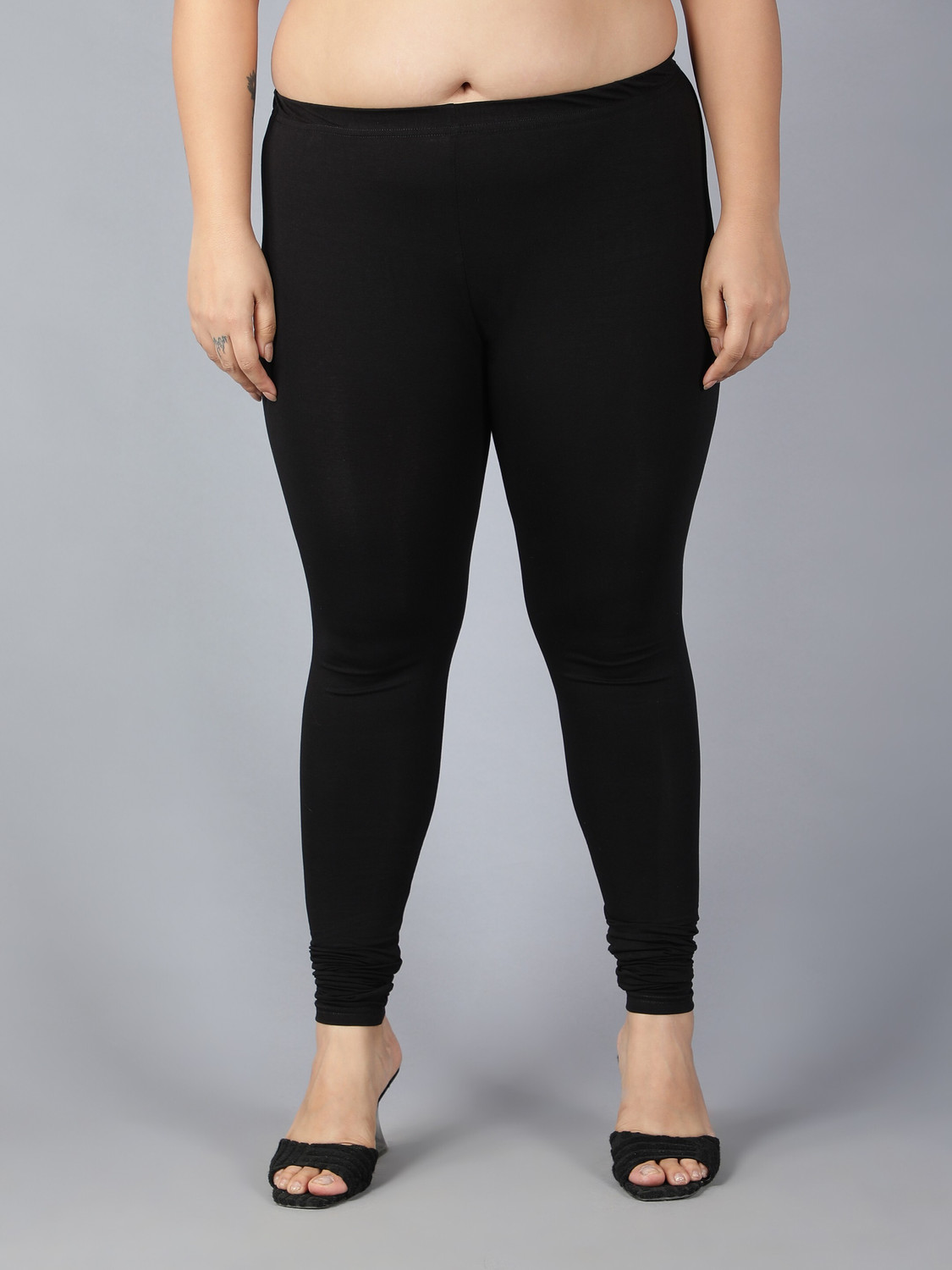 Image of Plus Size Churidar Length Ethnic Wear Legging