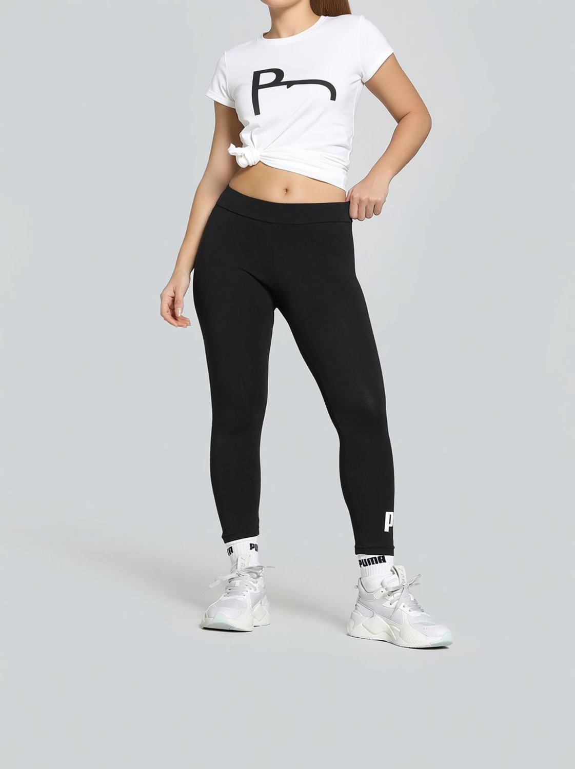 Image of PUMA Printed Women Black Tights