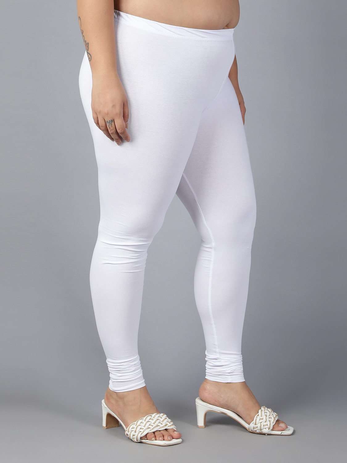 Image of Plus Size Churidar Length Ethnic Wear Legging