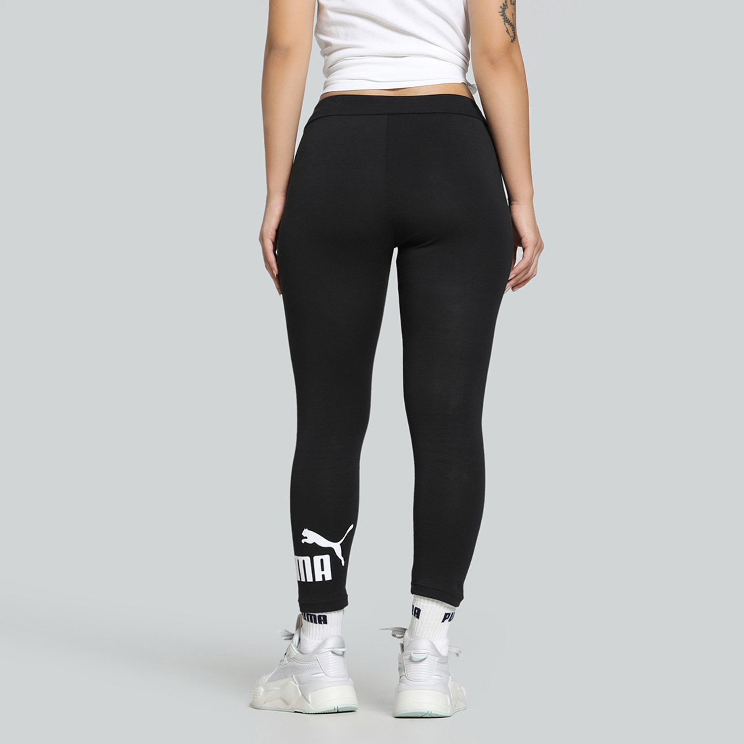 Image of PUMA Printed Women Black Tights