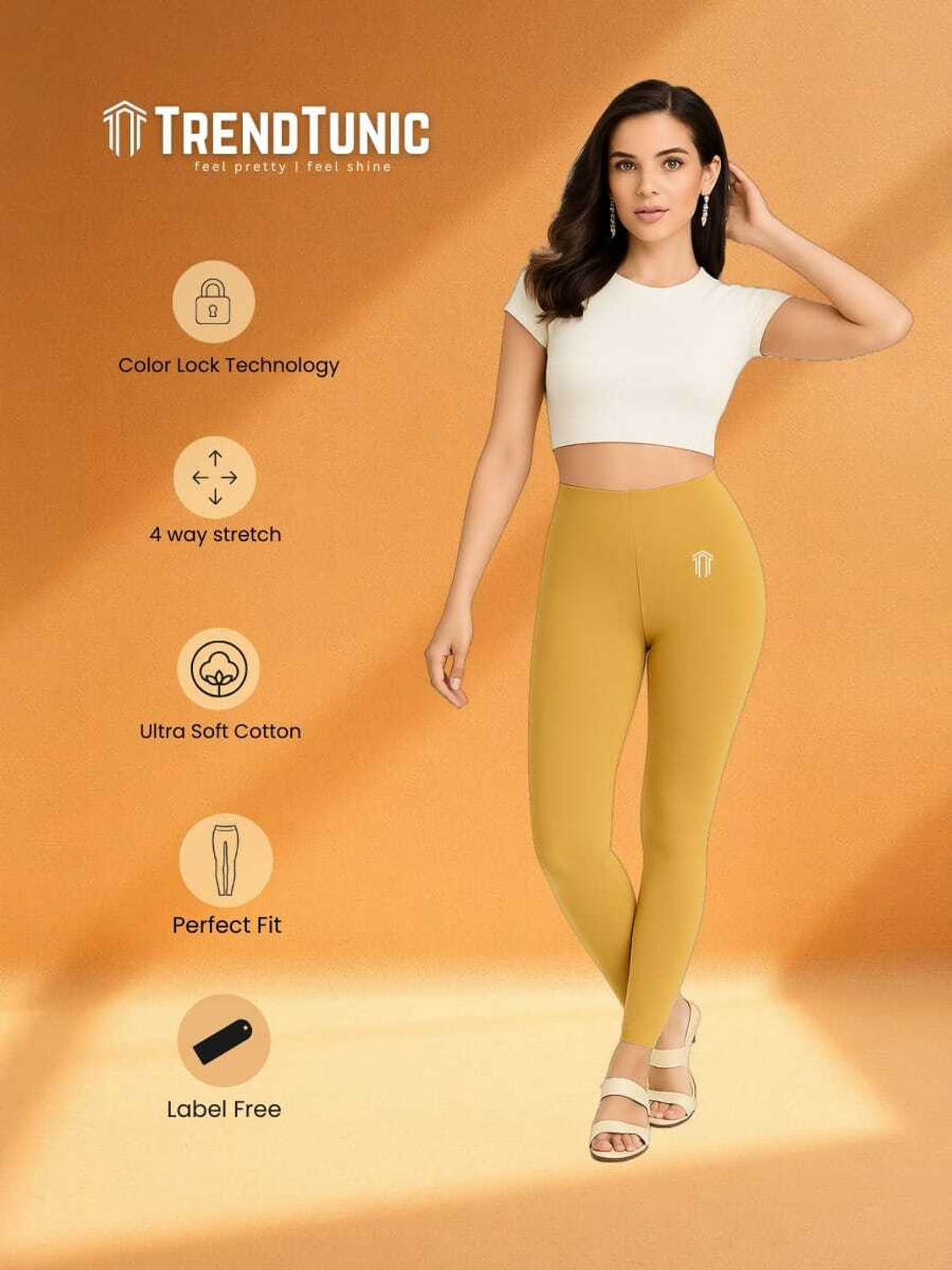 Image of TRENDTUNIC Ankle Length Western Wear Legging