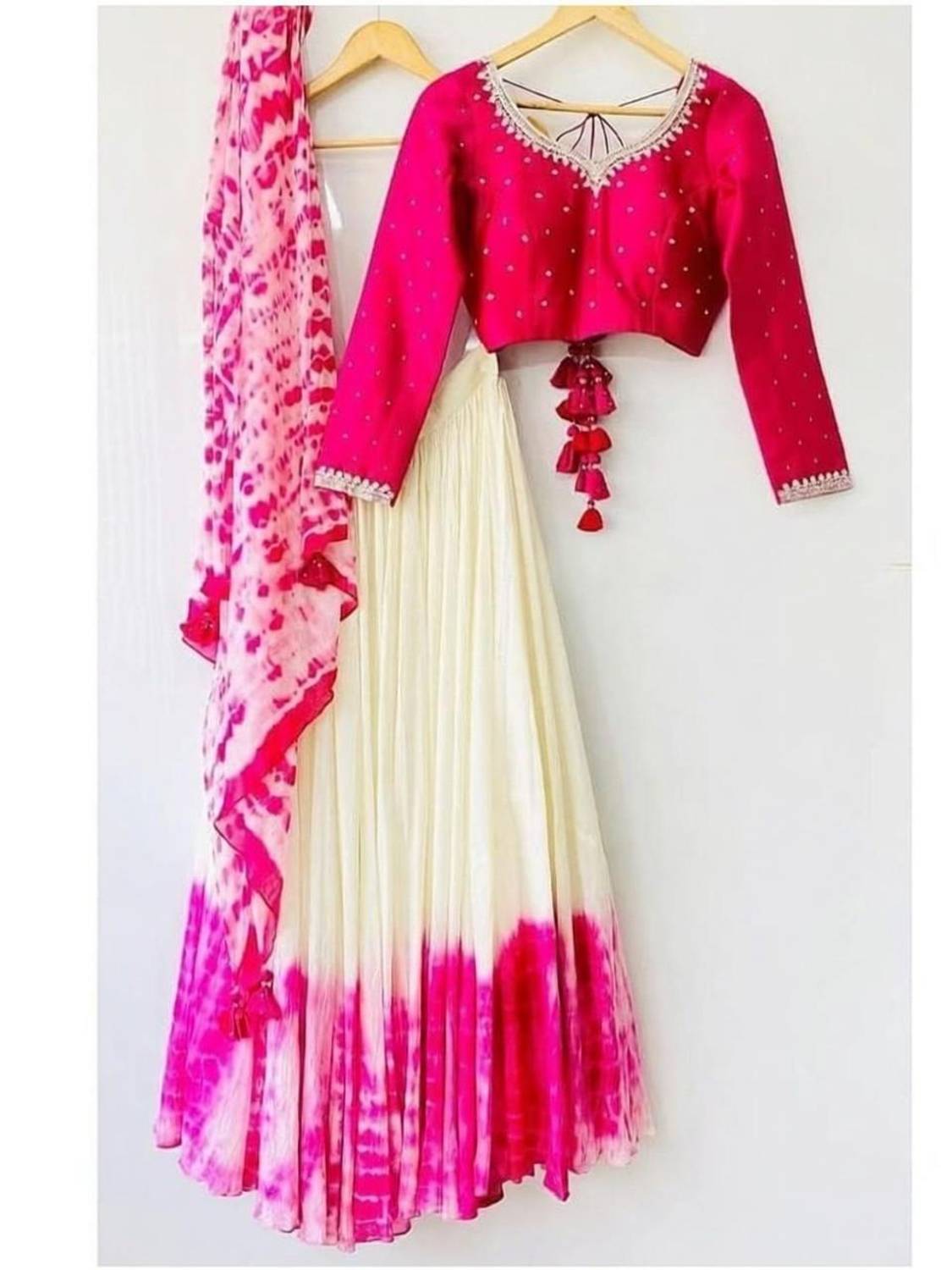 AmbeSilkMill Printed Semi Stitched Lehenga Choli