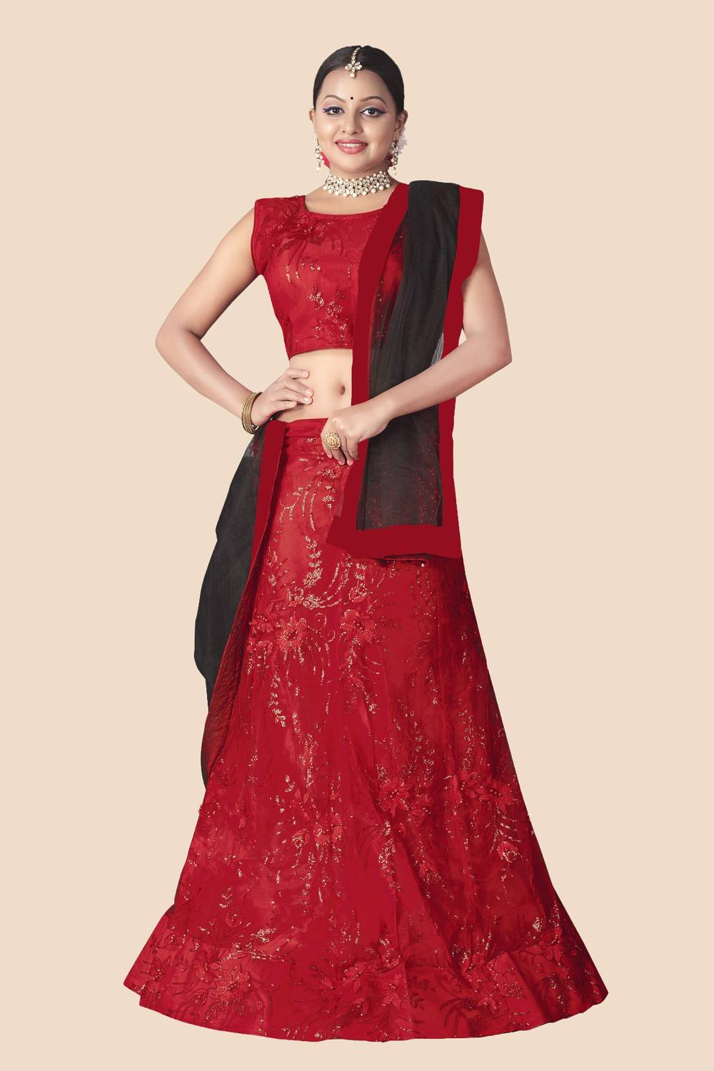 Aatvi Embellished Semi Stitched Lehenga Choli