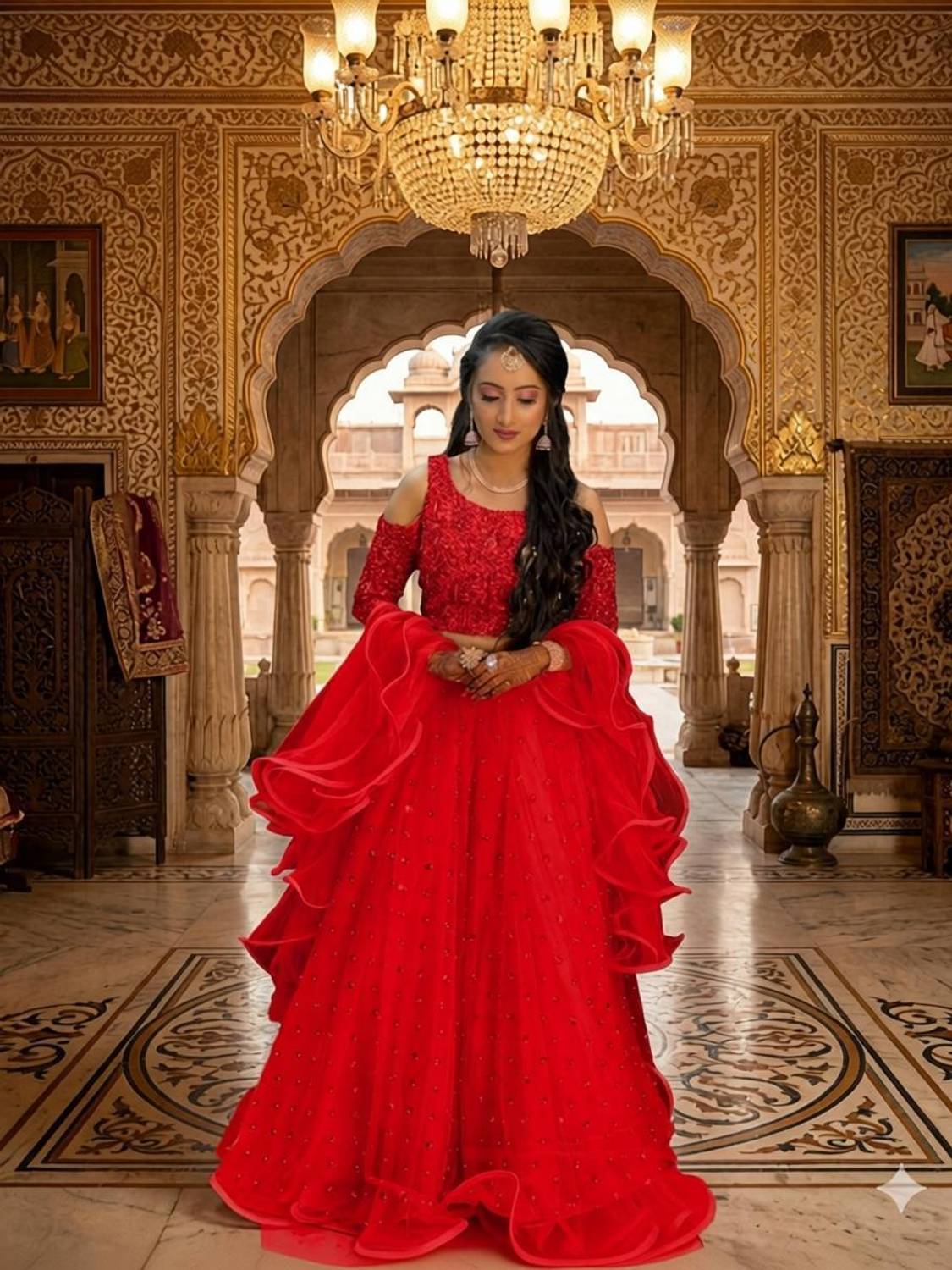 Aatvi Embellished Semi Stitched Lehenga Choli