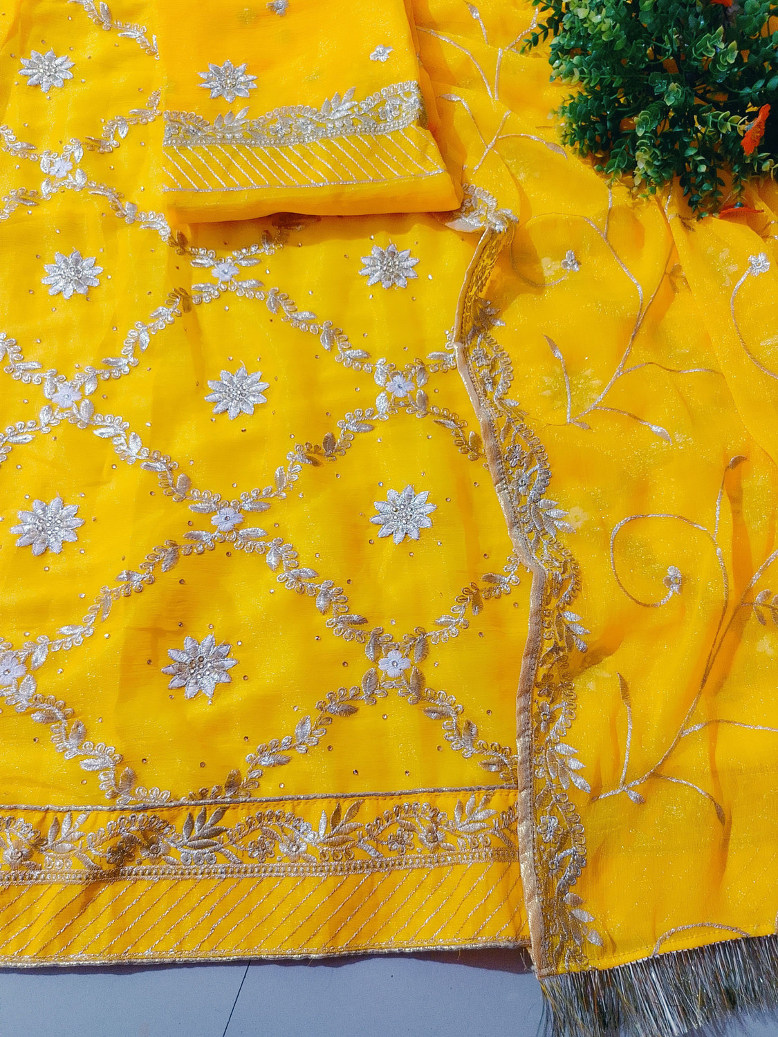 Image of BALAJI TEXTILES Embroidered, Embellished Semi Stitched Rajasthani Poshak