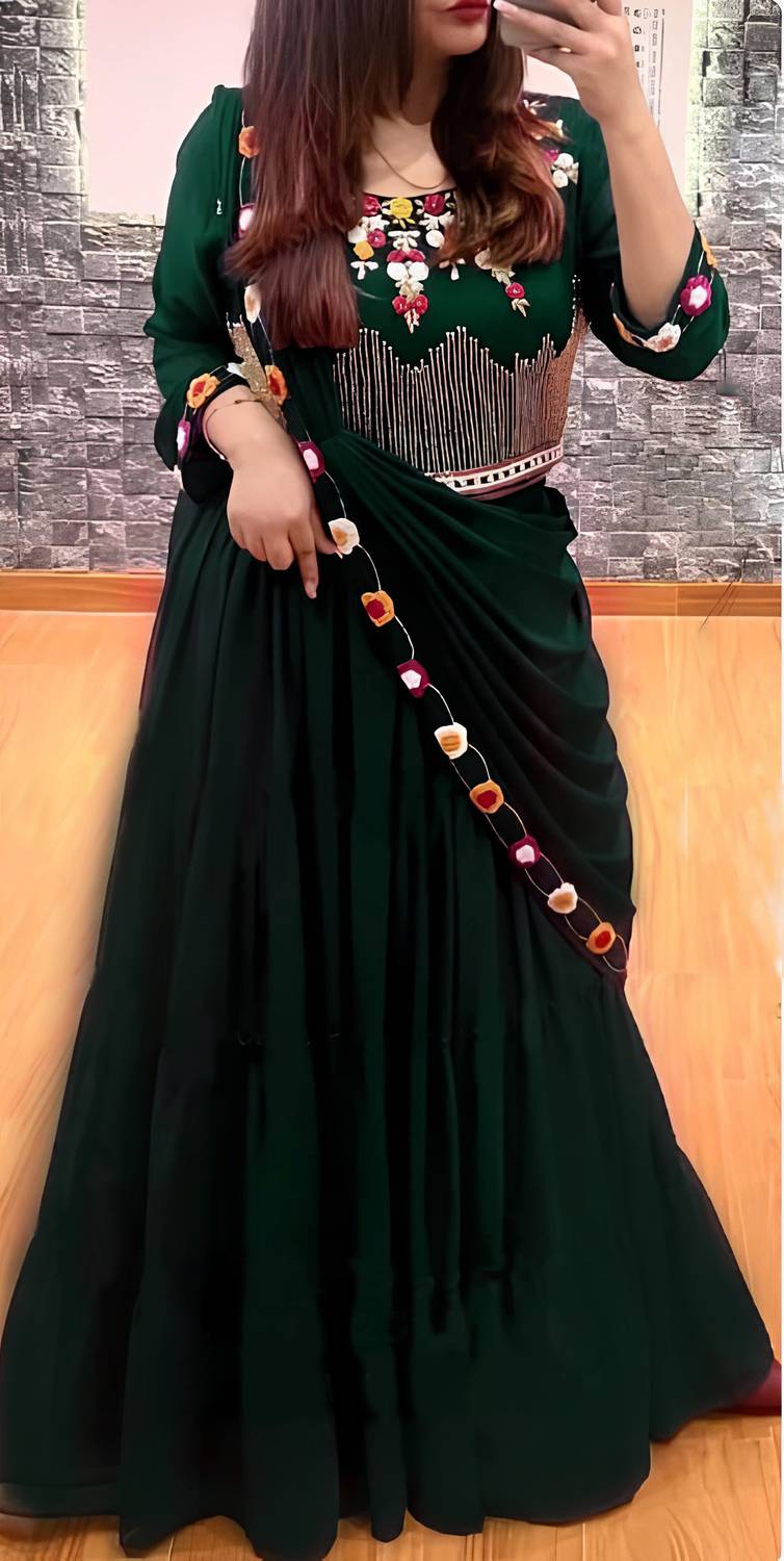 BALAJI TEXTILES Embroidered Semi Stitched Lehenga Choli