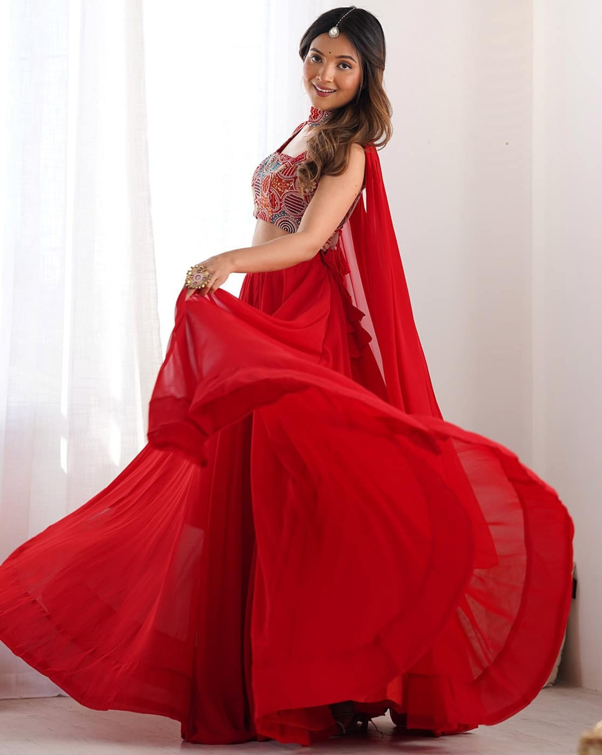 Image of Trivety Embellished Stitched Lehenga Choli