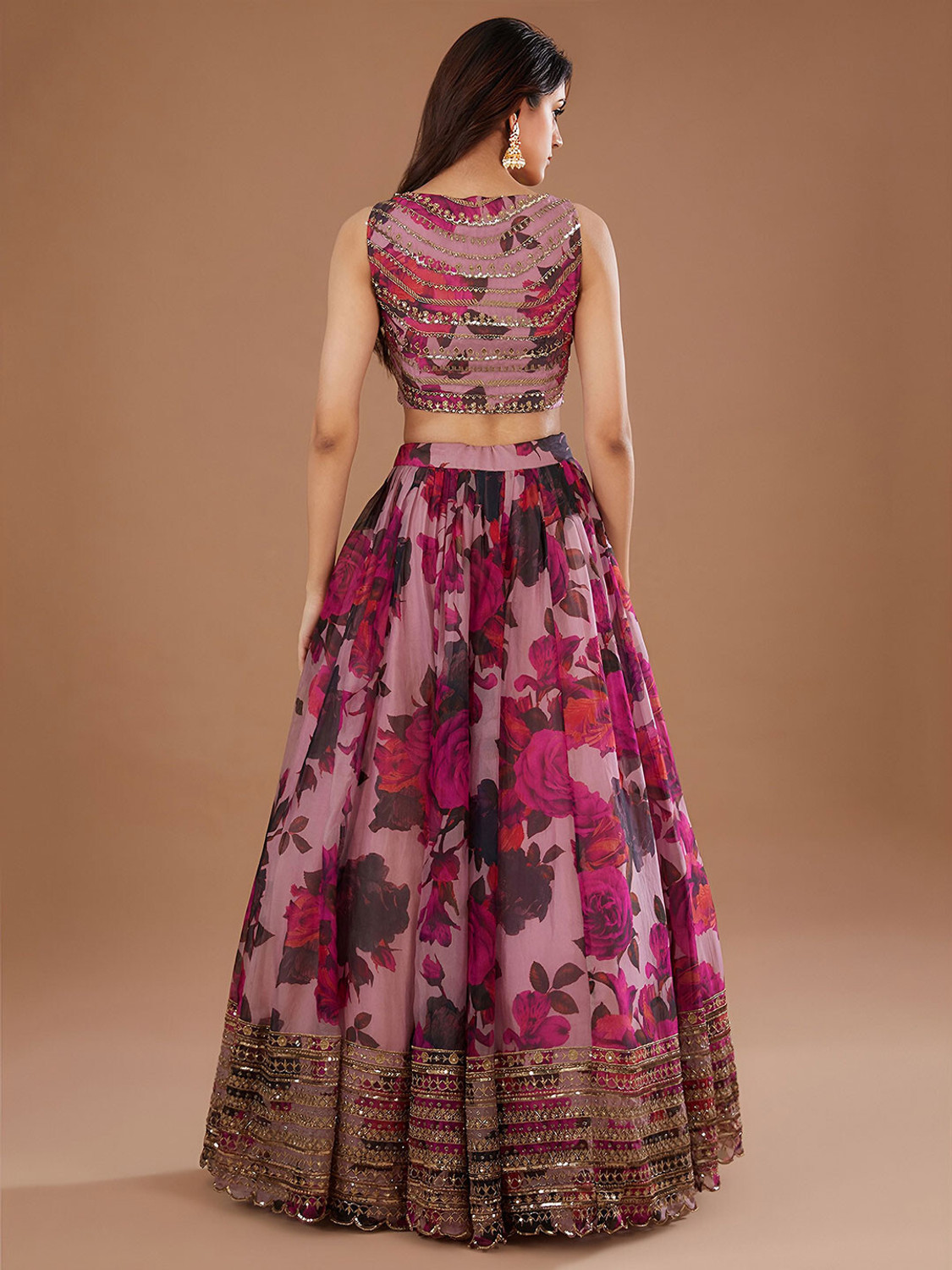 Image of Trivety Embroidered, Printed Semi Stitched Lehenga Choli