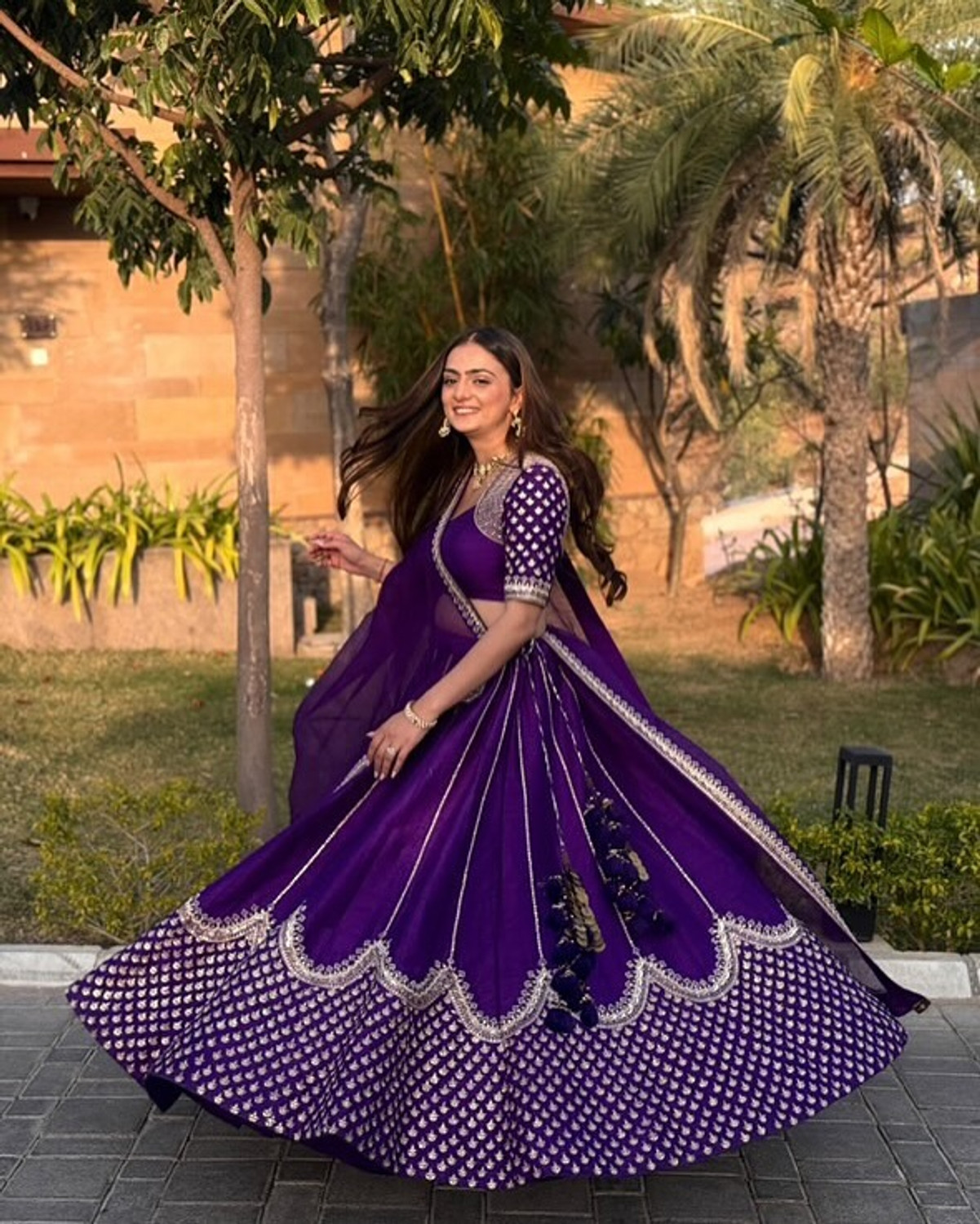 Image of Reelove Factory Embroidered Semi Stitched Lehenga Choli