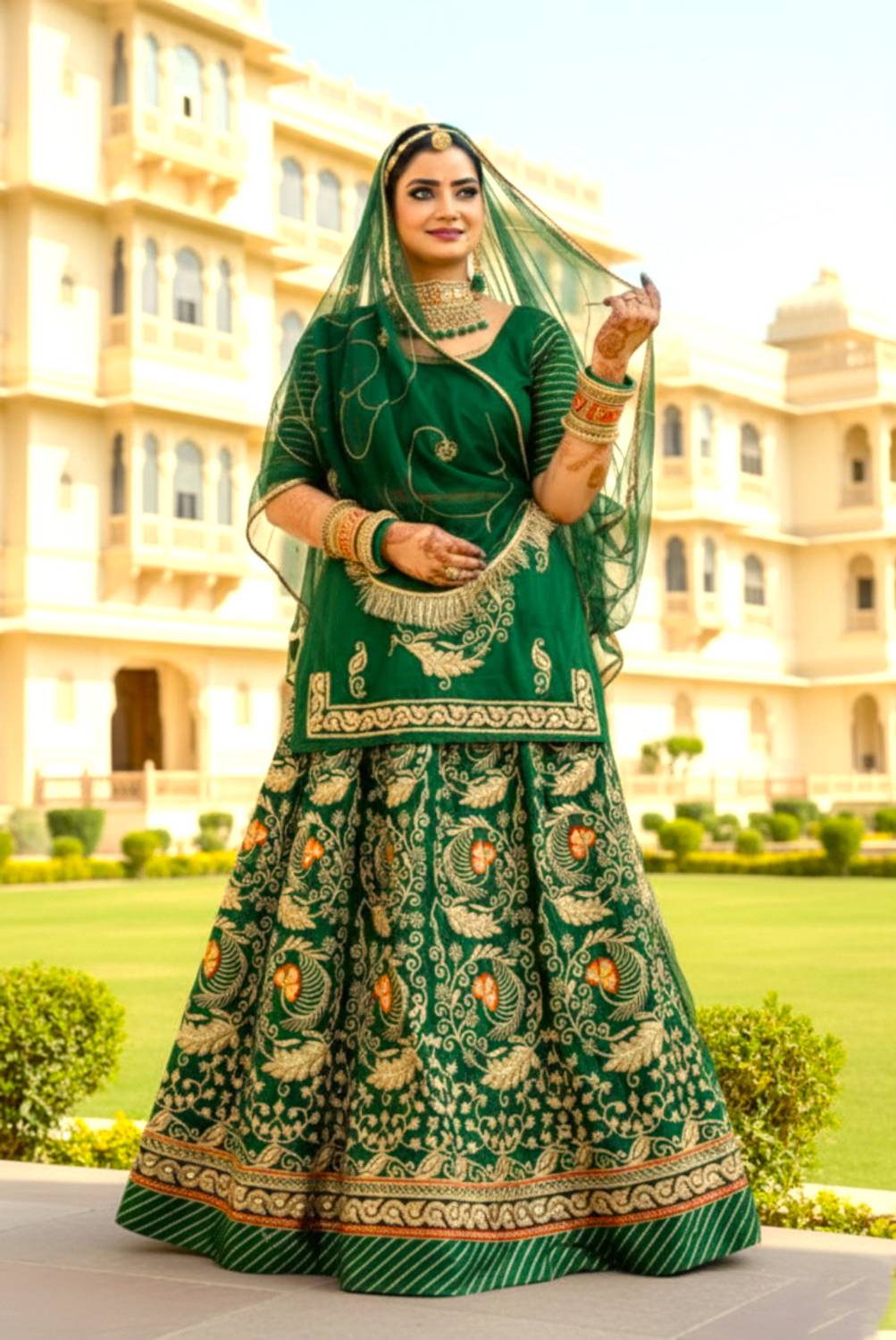 BHAGYALAXMIJI Embroidered Semi Stitched Lehenga Choli