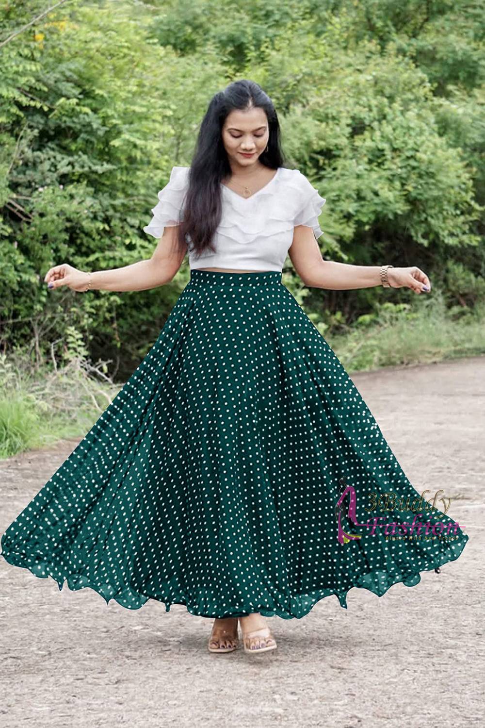 3Buddy Fashion Women Crop Top Skirt Set