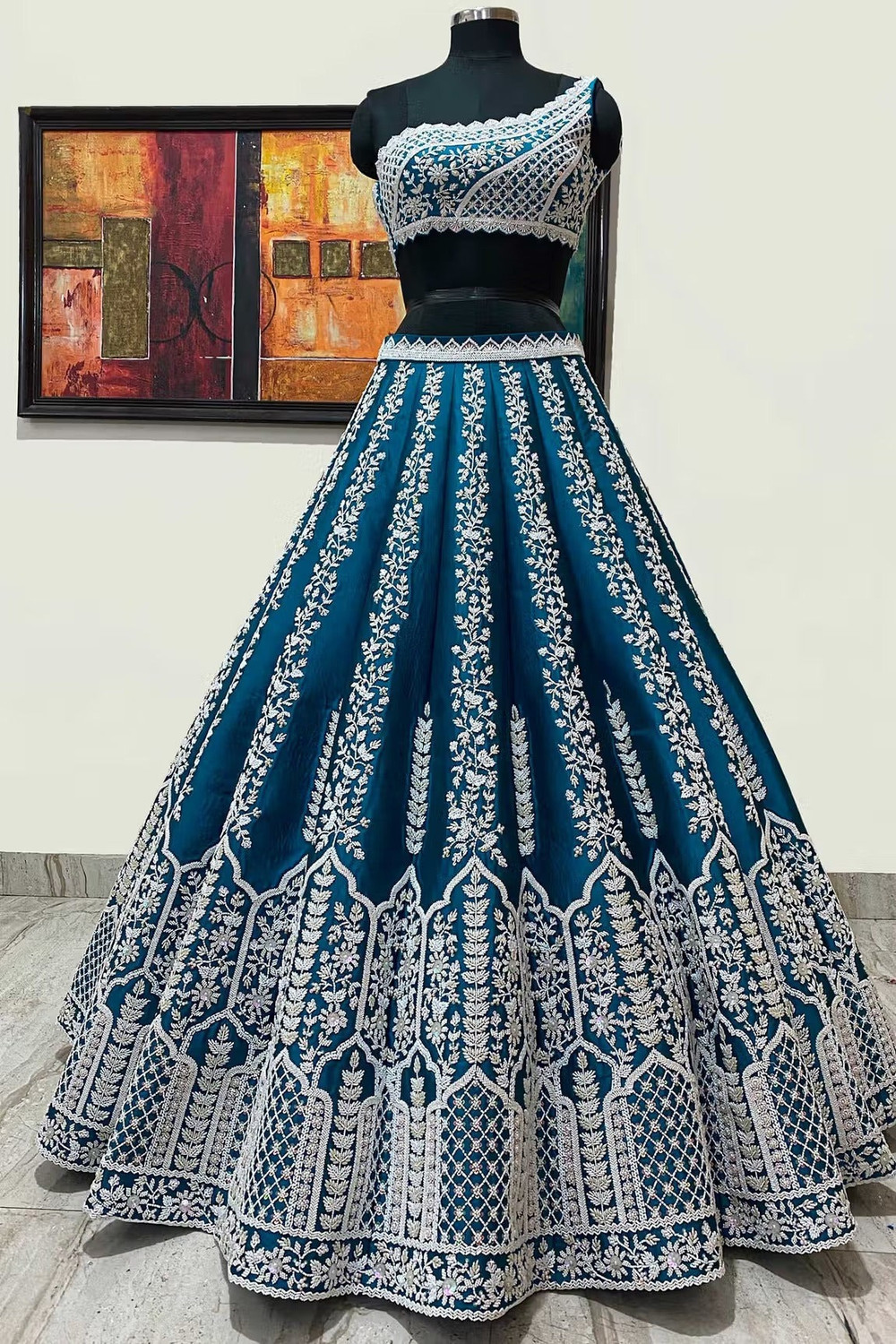 Image of Udbhav Export Embroidered Semi Stitched Lehenga Choli