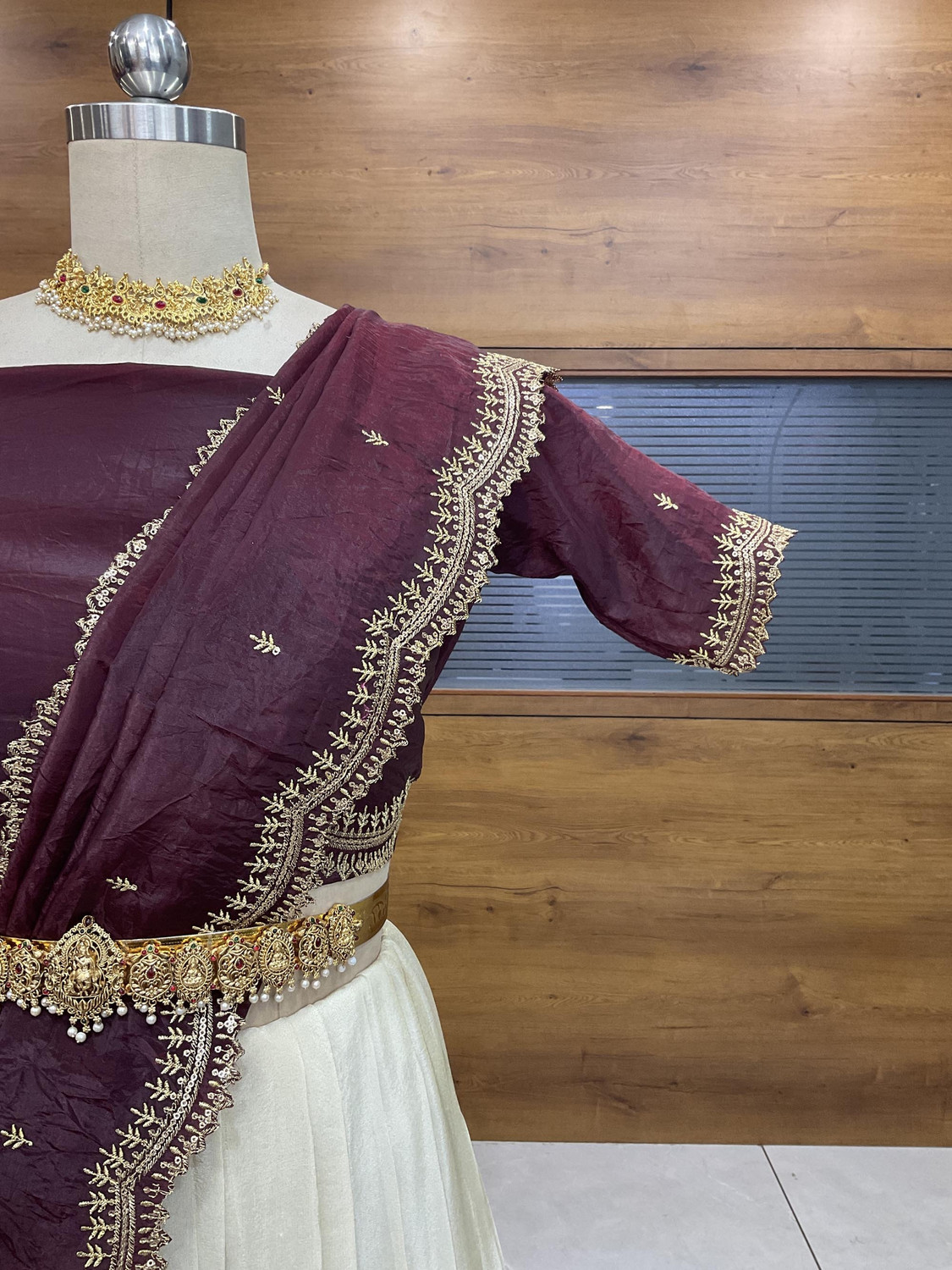 Image of Fabcartz Embroidered Semi Stitched Lehenga Choli