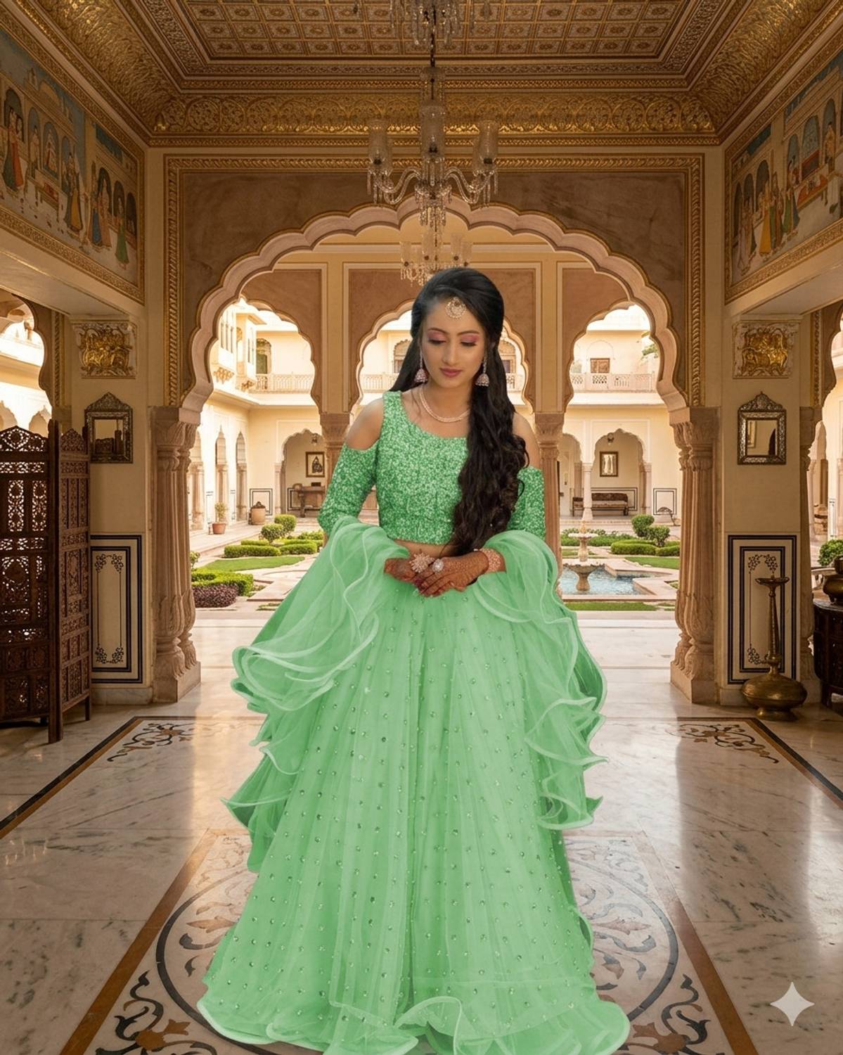 Aatvi Embellished Semi Stitched Lehenga Choli