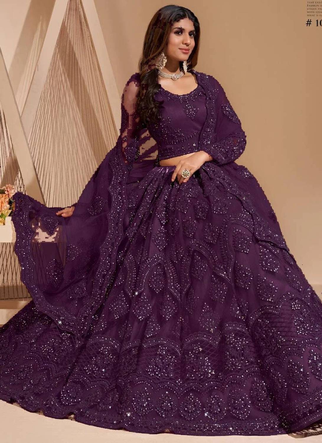 Embroidered Semi Stitched Lehenga Choli - Image 3