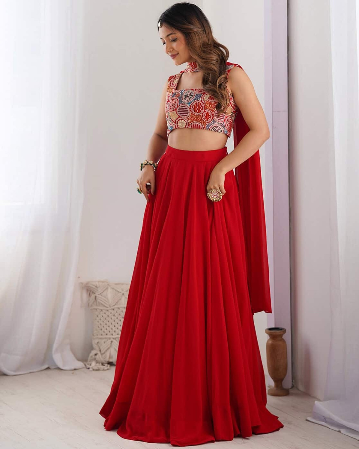 Image of Trivety Embellished Stitched Lehenga Choli