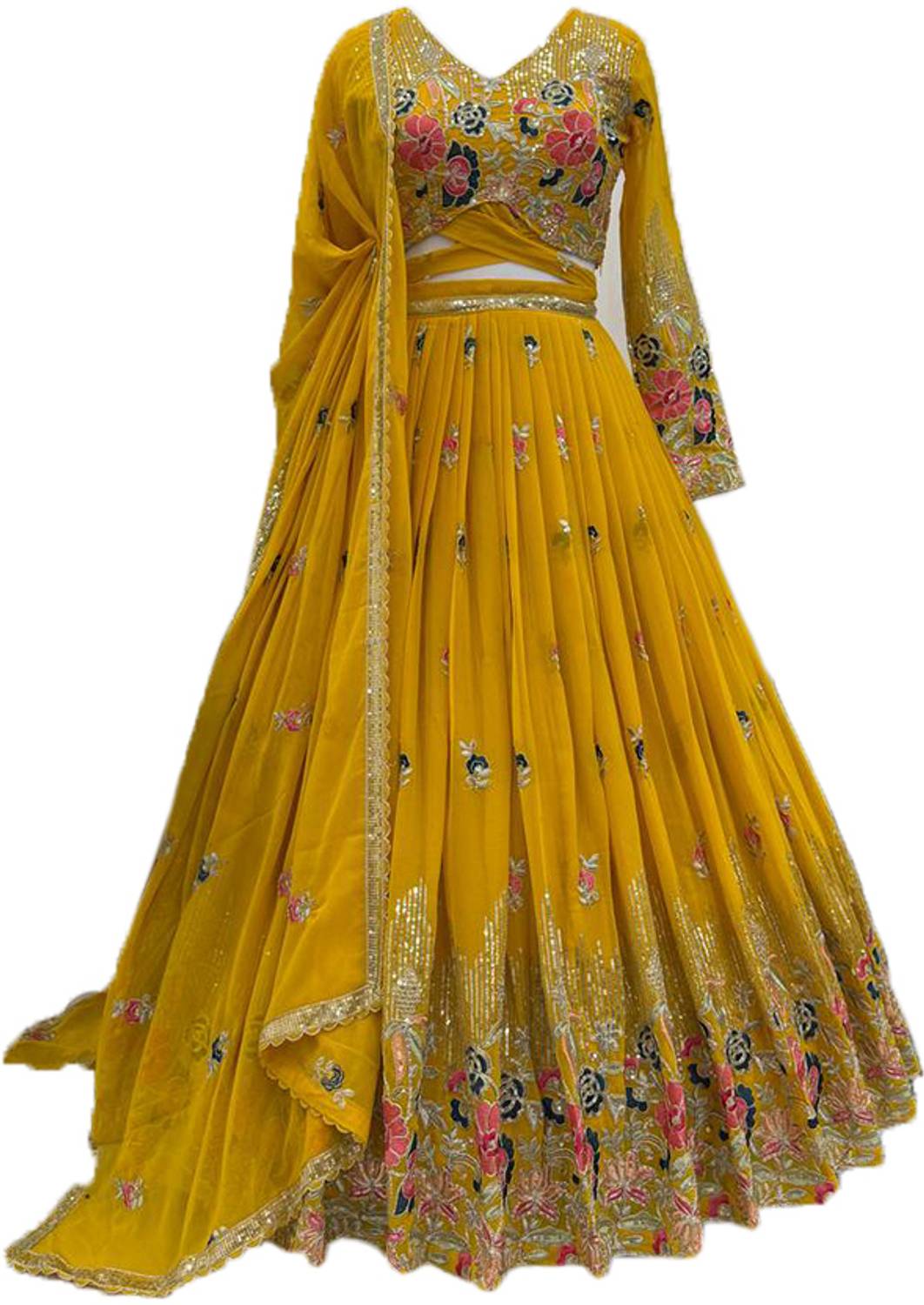 ADOLTEXTILE Embroidered Semi Stitched Lehenga Choli
