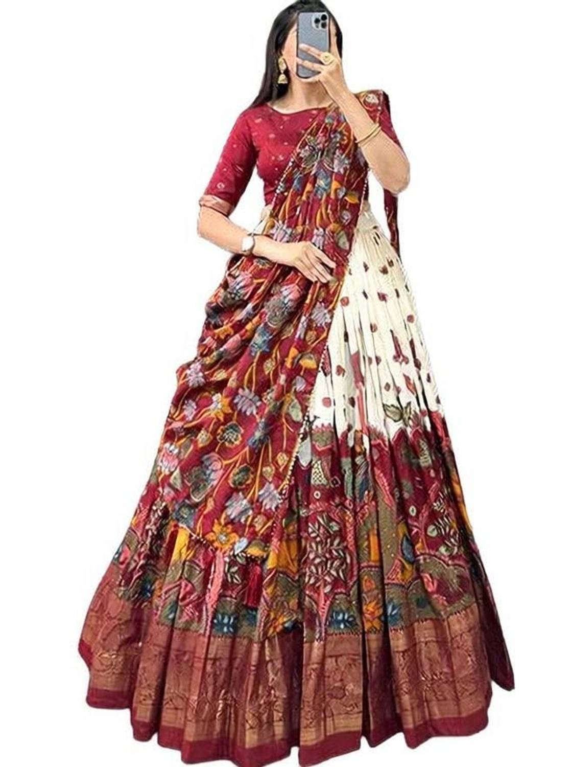 AAYUSHYAM ENTERPRISE Self Design Semi Stitched Lehenga Choli