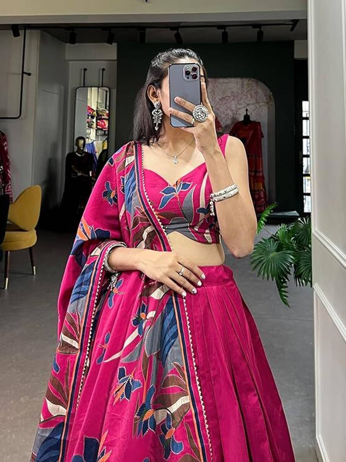 AAYUSHYAM ENTERPRISE Floral Print Semi Stitched Lehenga Choli