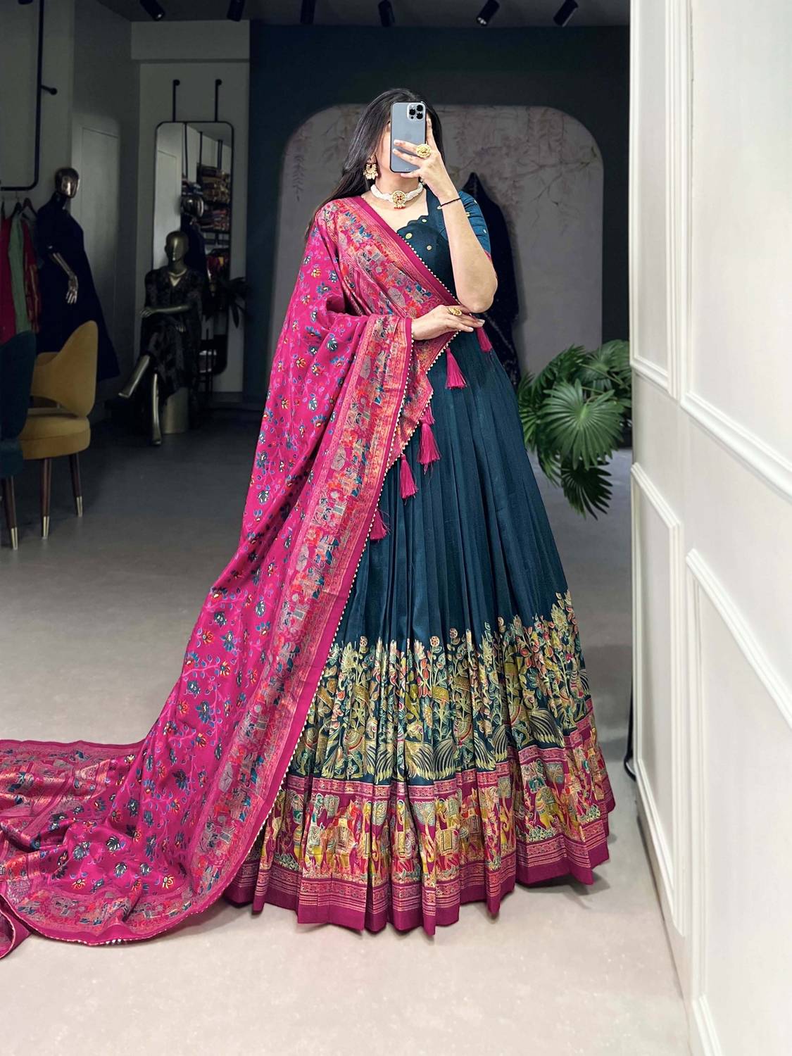Aika Printed Semi Stitched Lehenga Choli