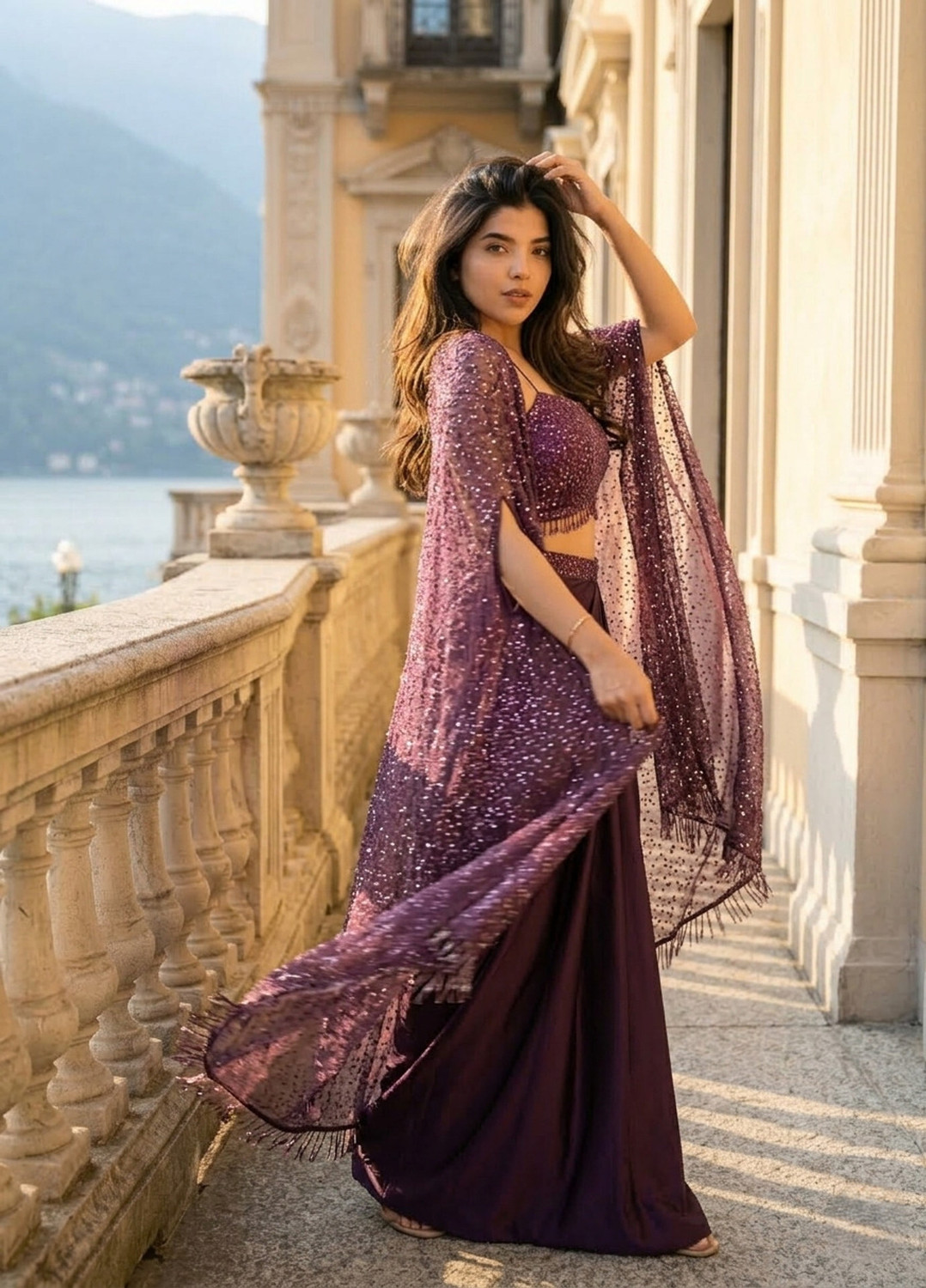 Image of Trivety Embellished Stitched Lehenga with Jacket