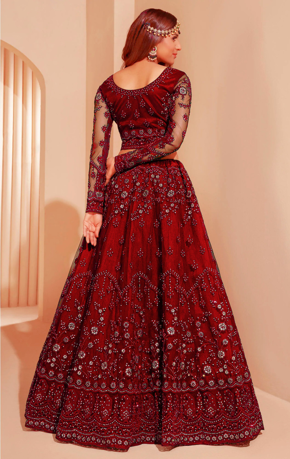 Image of Reelove Factory Embroidered Semi Stitched Lehenga Choli