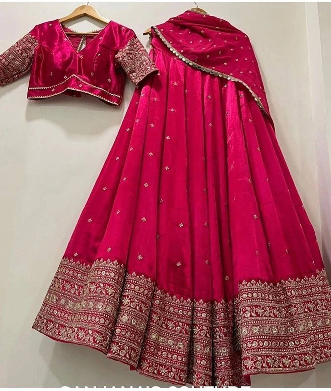 Bonanza Embroidered Semi Stitched Lehenga Choli