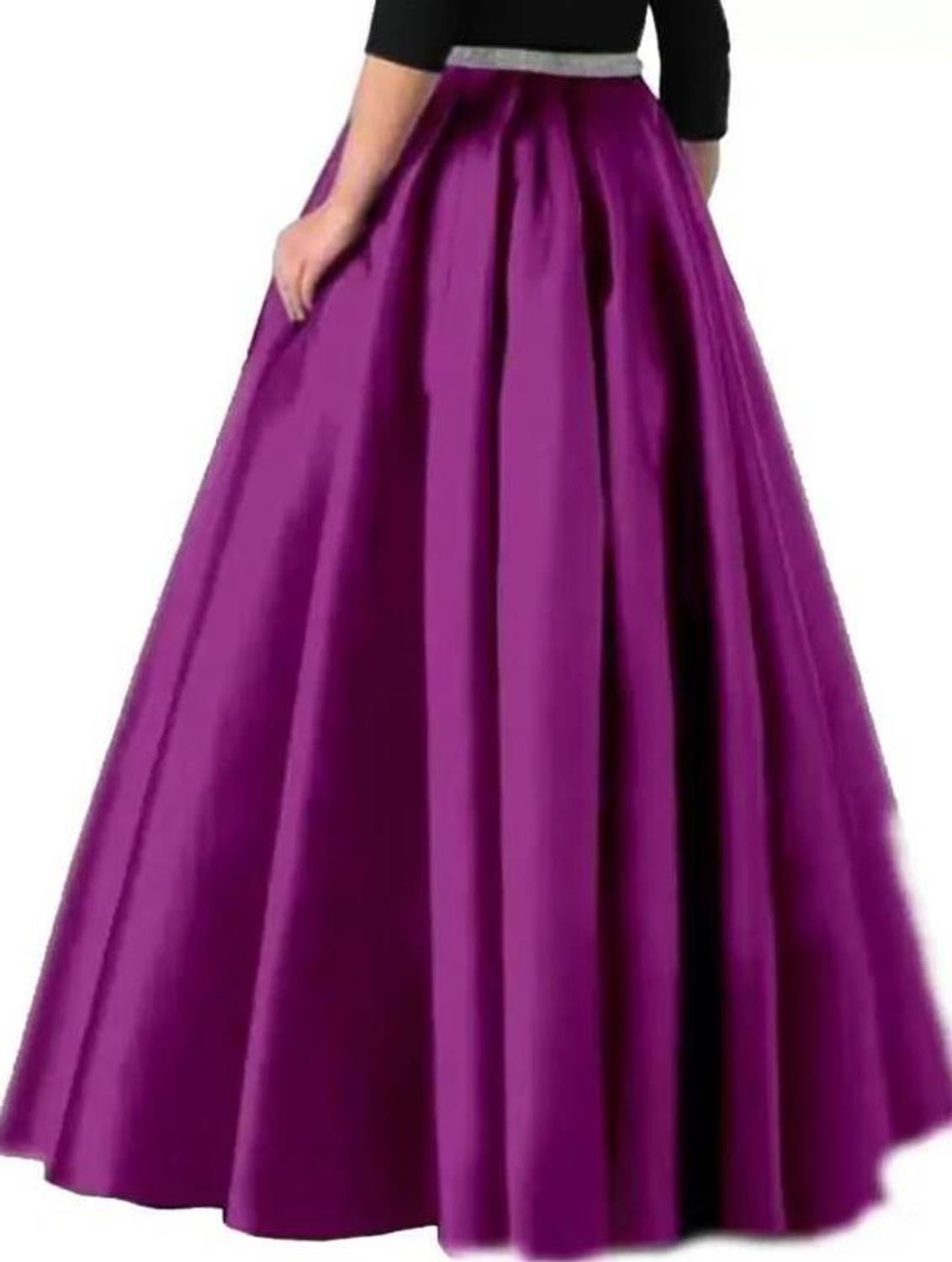 BALAAD CREATION Solid, Embellished, Self Design Semi Stitched Lehenga Skirt