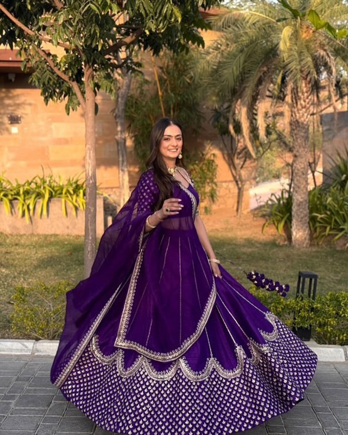 Image of Reelove Factory Embroidered Semi Stitched Lehenga Choli